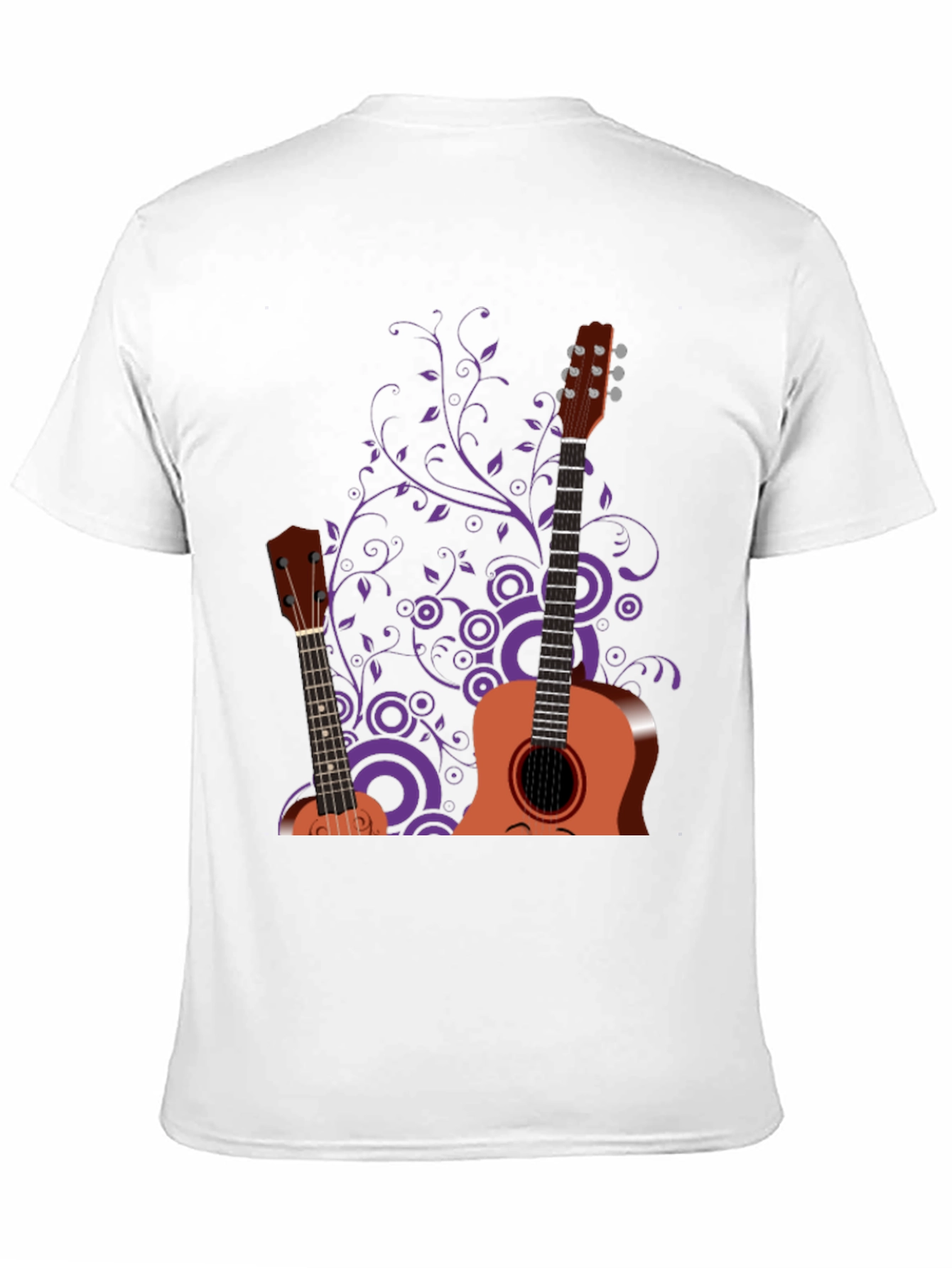 Black Stylish Guitar Graphic Black T-Shirt - Music Lover Tee view 11