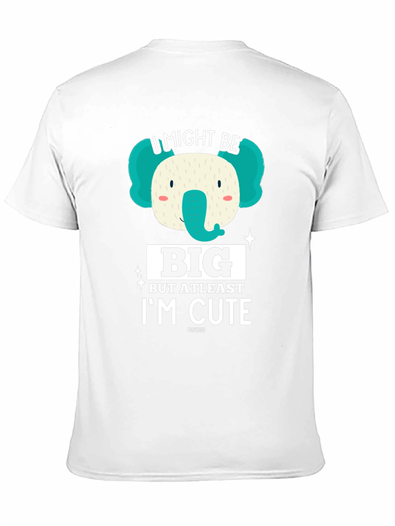 Black I Might Be Big But At Least I'm Cute Elephant T-Shirt view 11