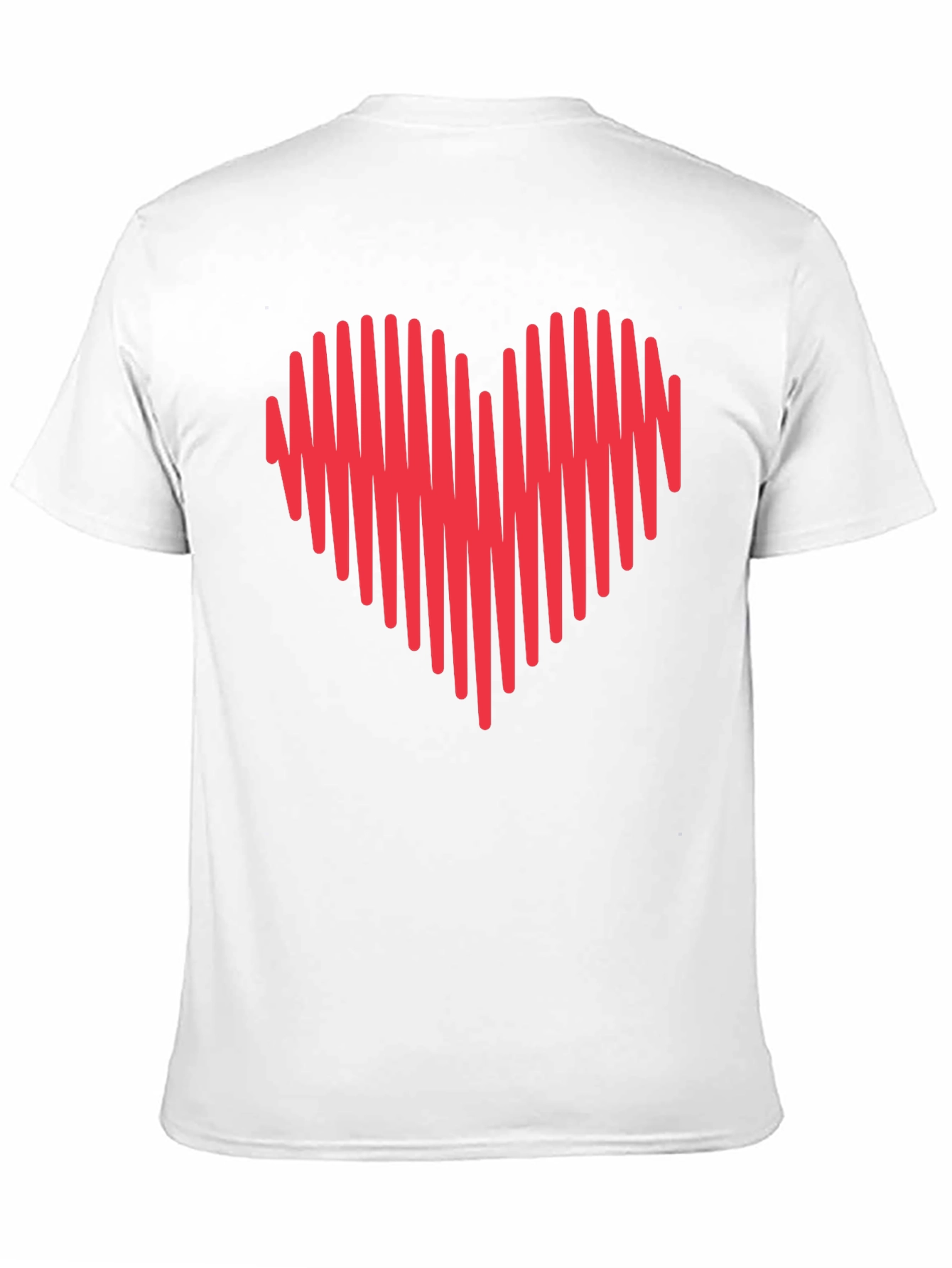 Black Heartbeat Heart Graphic Tee - Mens Crew Neck view 11