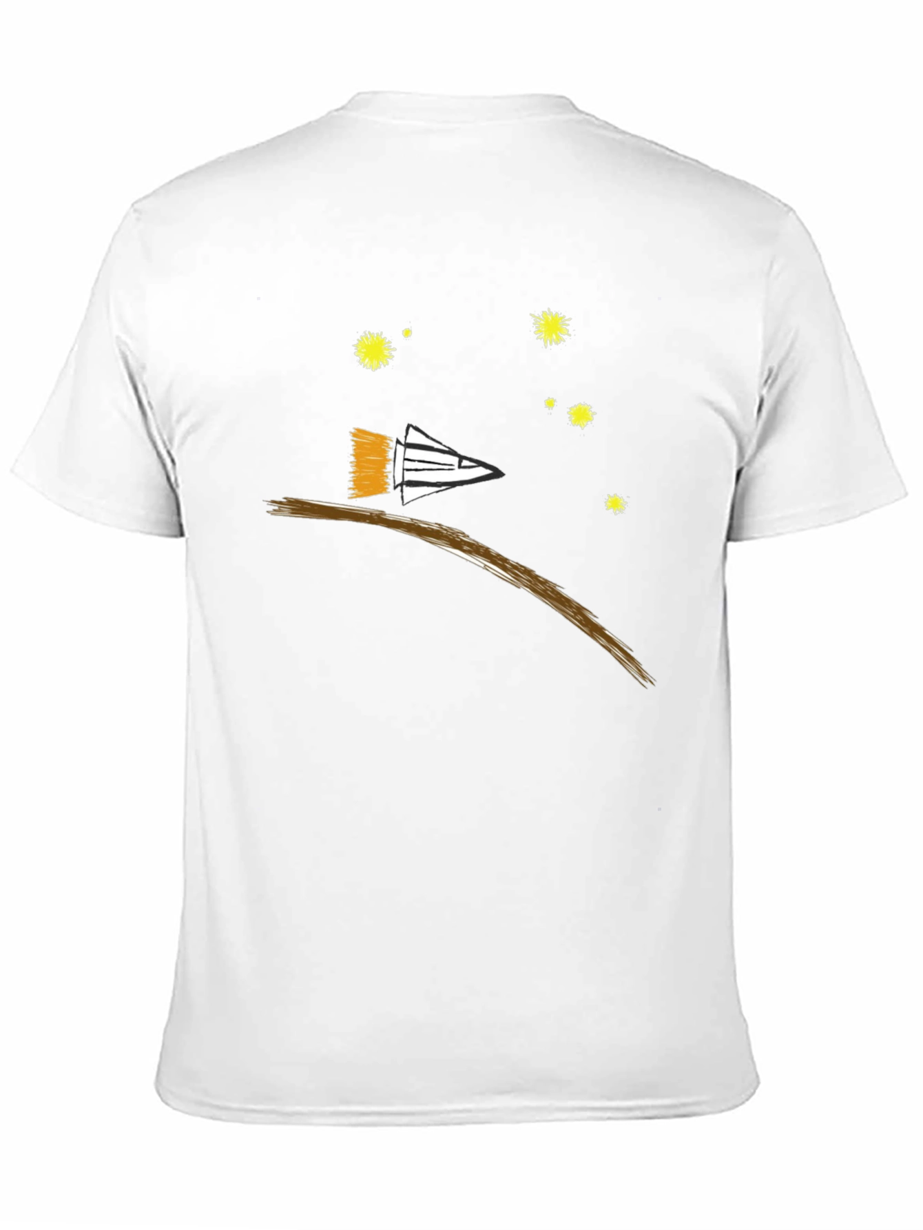 Black Men's Graphic Tee - Rocket & Stars view 11