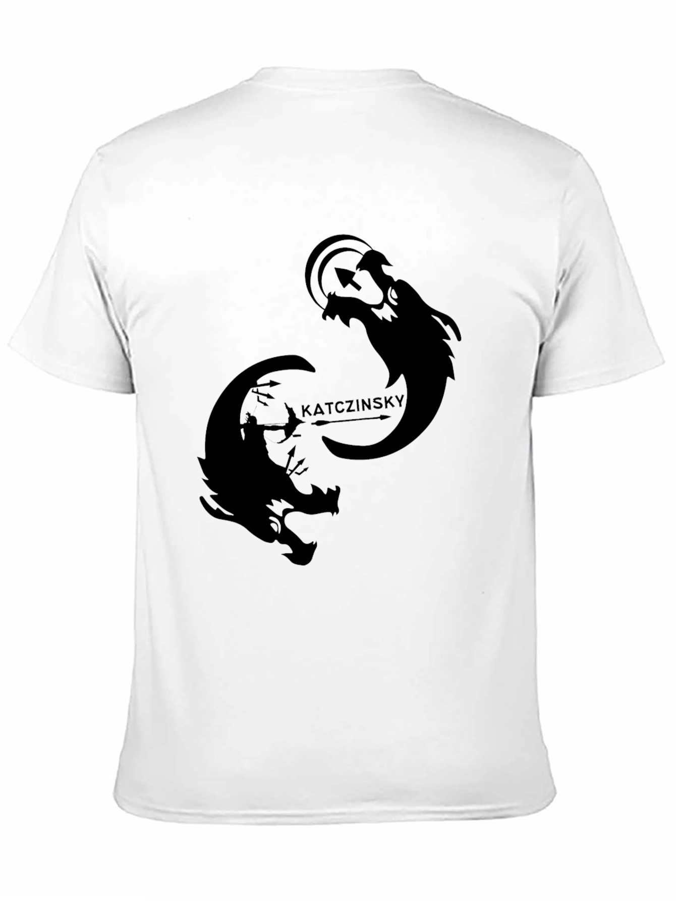 Black Men's Black Graphic Tee - Katczinsky Design view 11