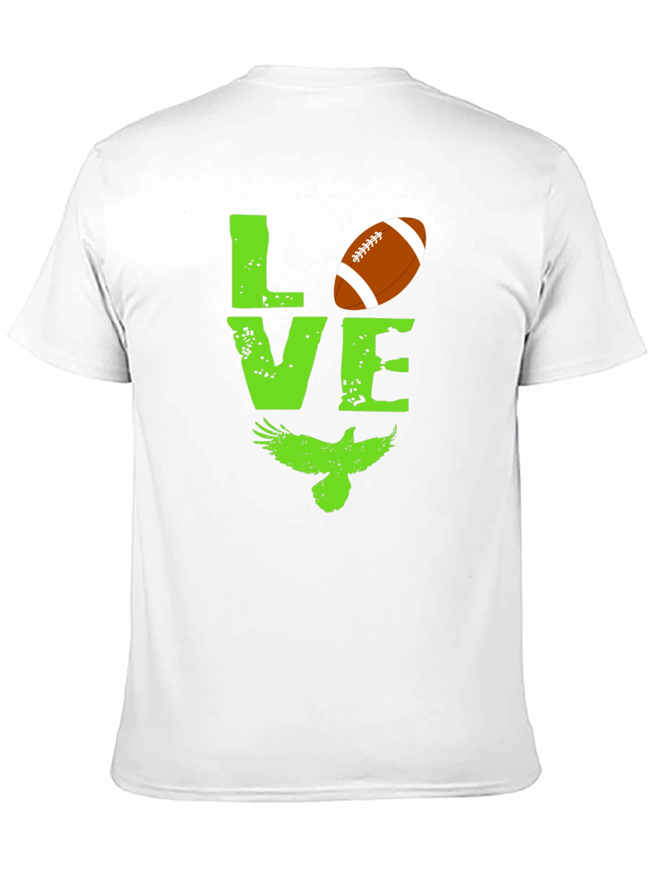 Black Love Football and Eagles Graphic T-Shirt view 11