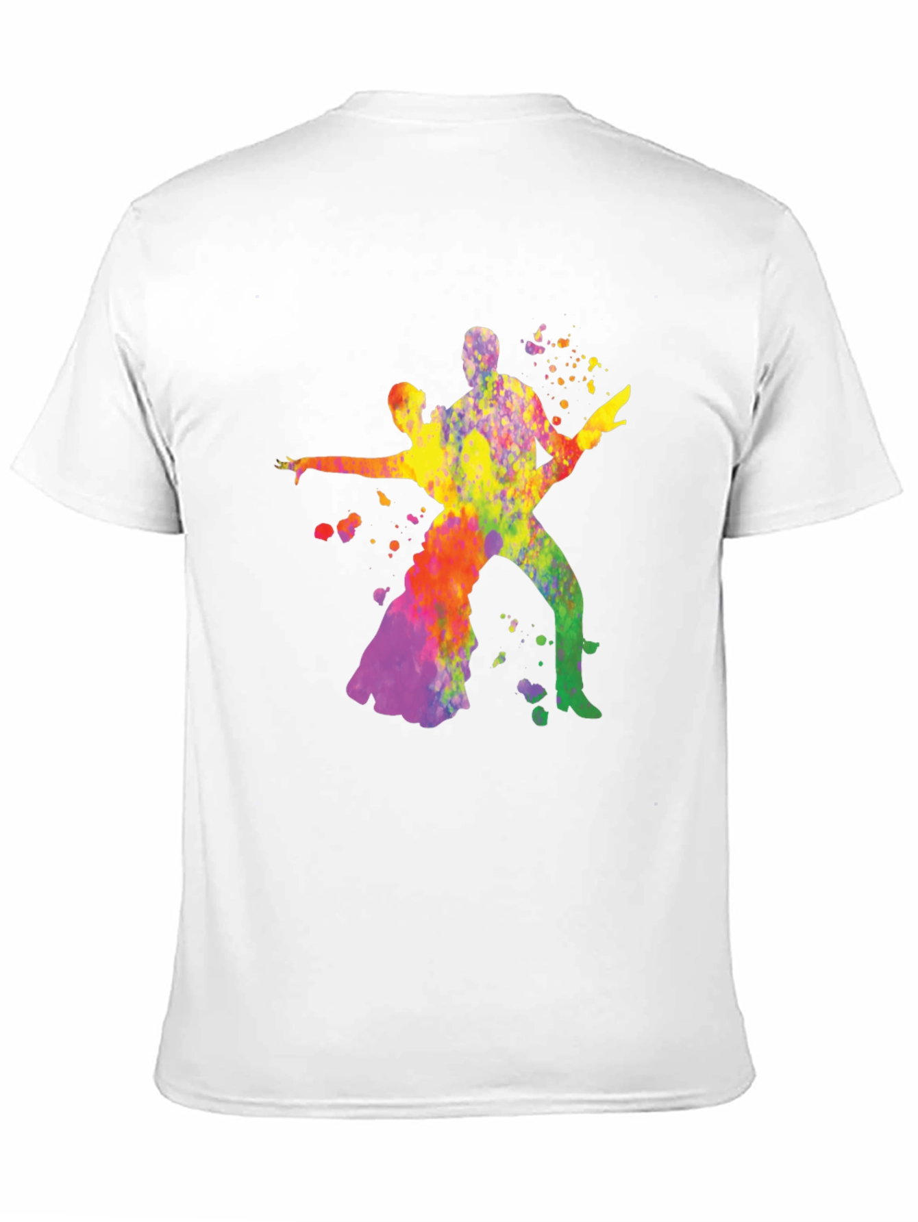 Black Vibrant Watercolor Dance Silhouette Tee view 11