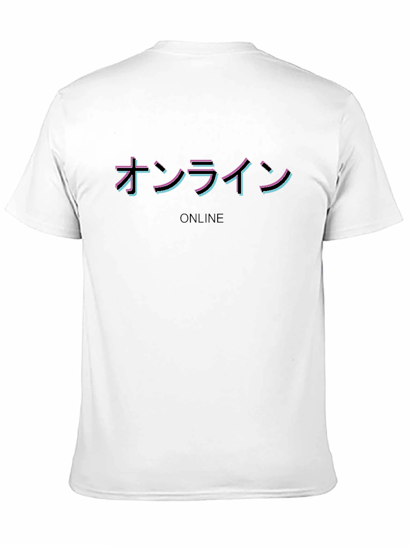 Black Online Japanese Text T-Shirt view 11