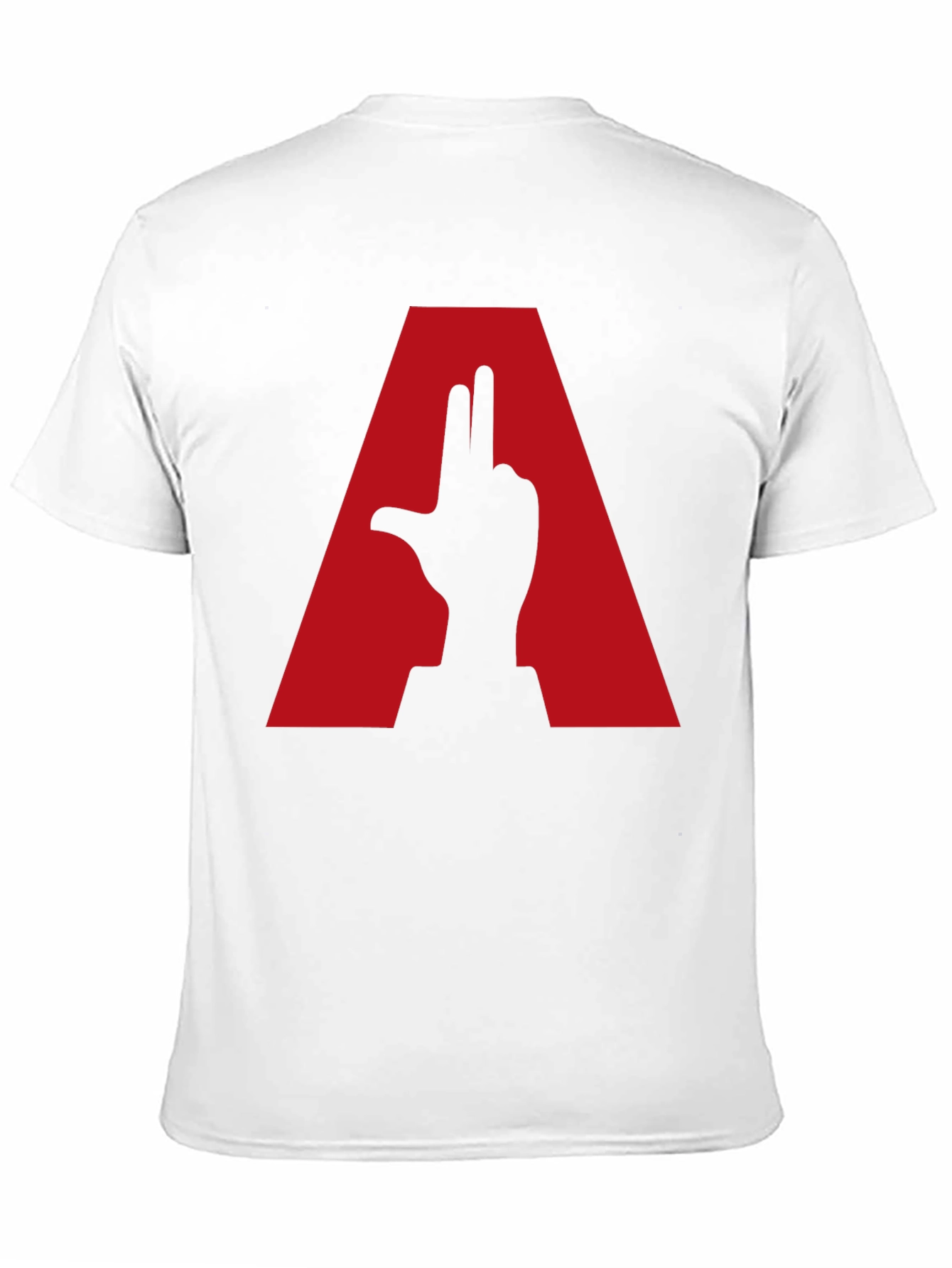 Black Novelty Graphic Tee - Letter A & Hand Design view 11