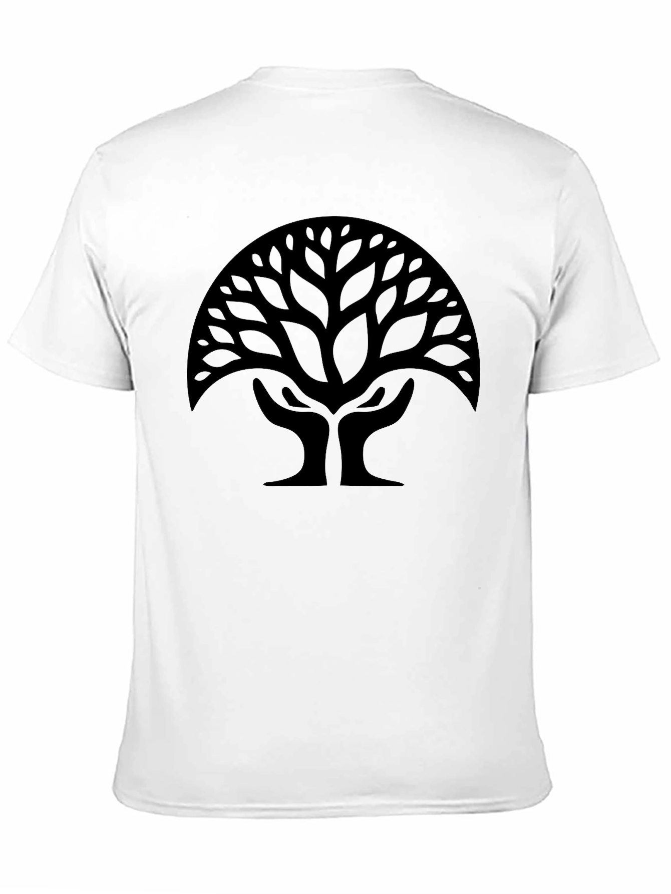 Black Tree of Life Hands Graphic Tee - Black view 11