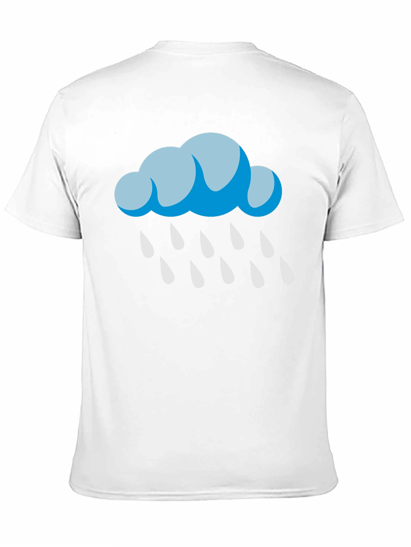 Black Rain Cloud Graphic T-Shirt - Black Cotton Tee view 11