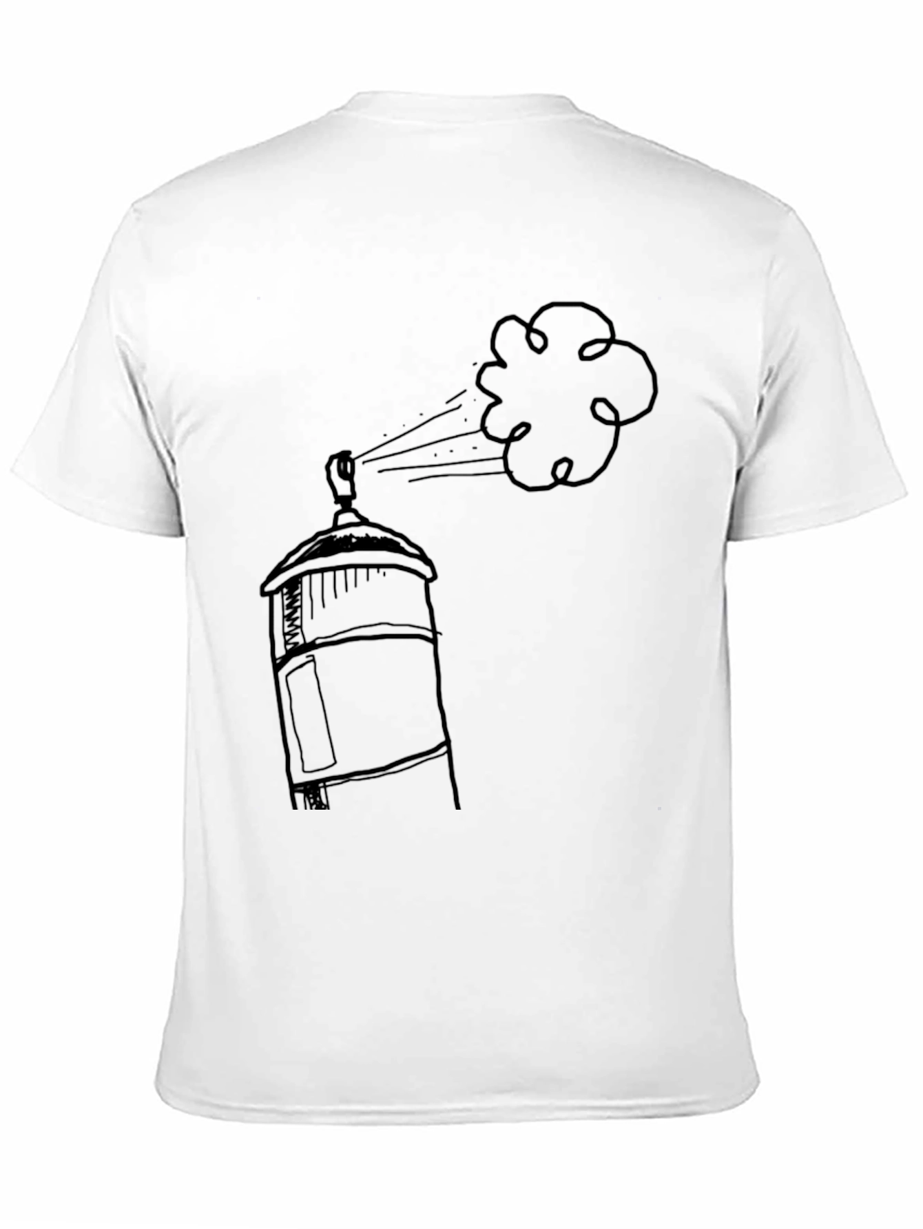 Black Spray Can Graphic Tee - Artistic Streetwear view 11