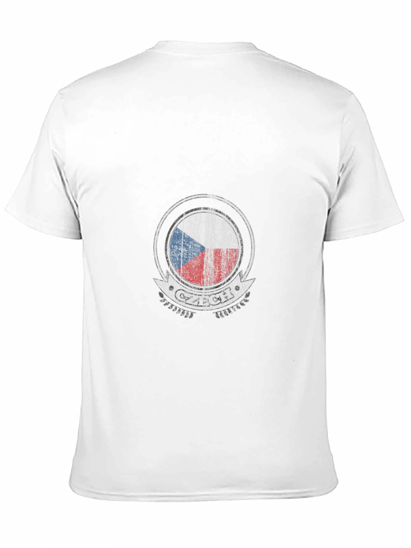 Black Czech Republic Flag Emblem Men's Black T-Shirt view 11