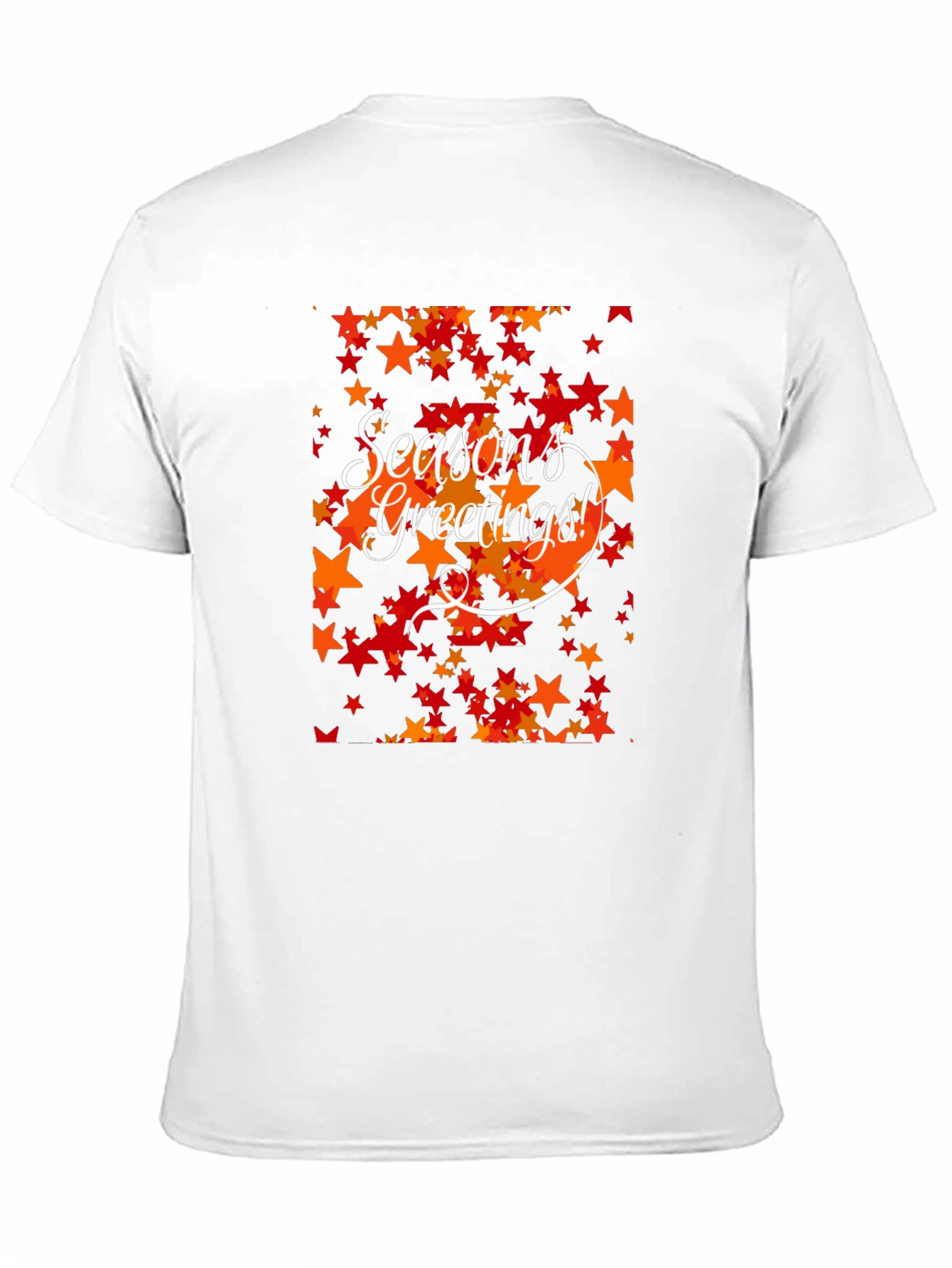 Black Season's Greetings Starry Holiday T-Shirt view 11