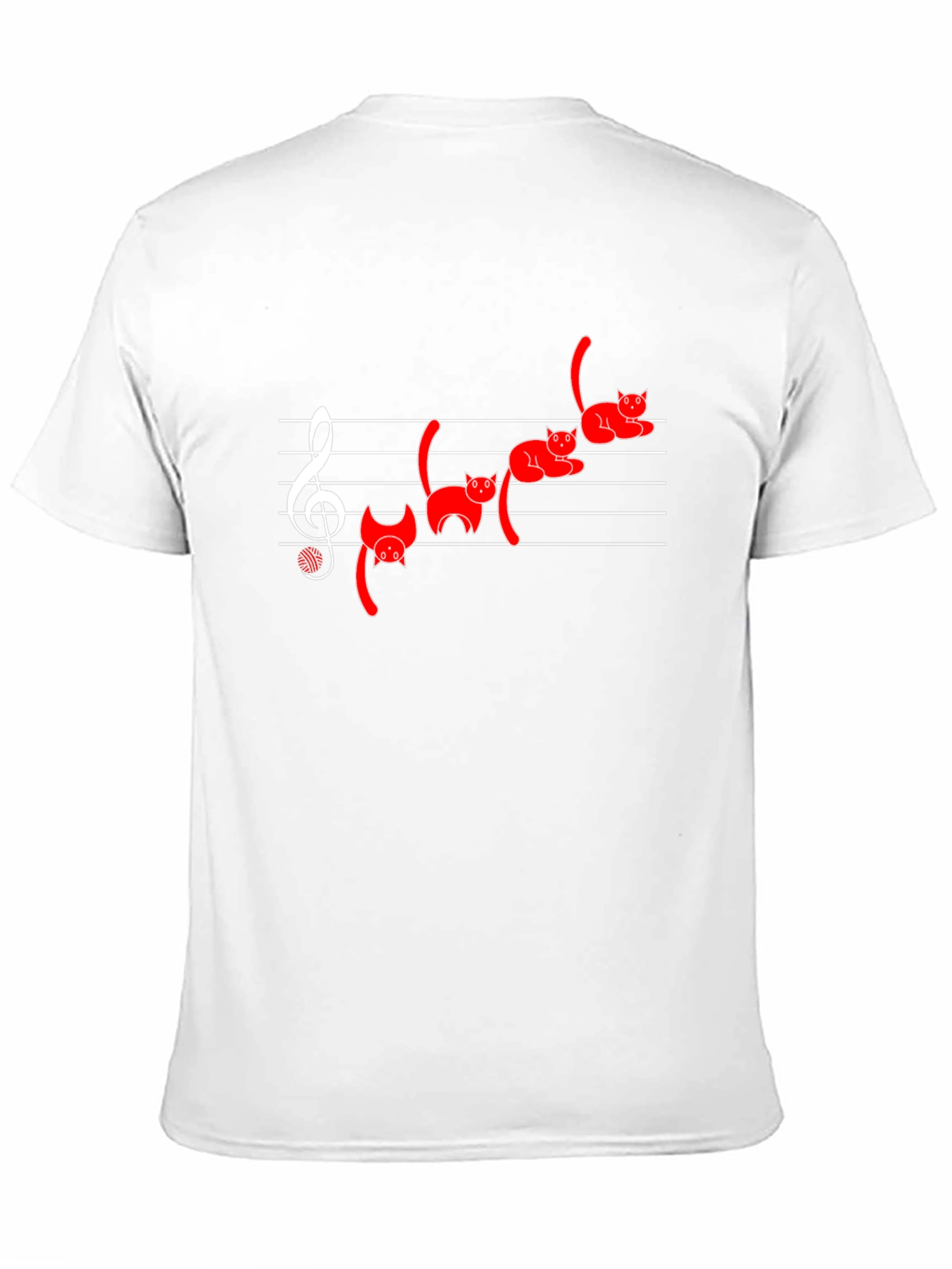 Black Cat Music T-Shirt - Black Cotton Blend view 11