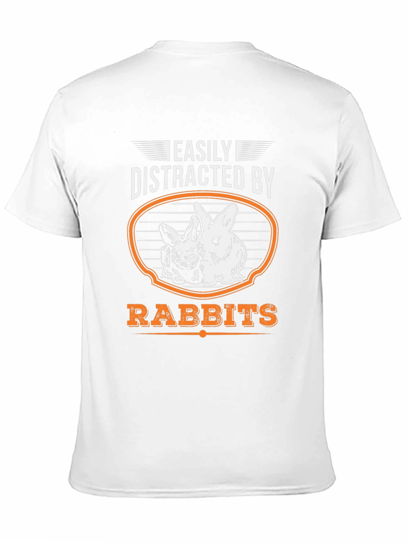 Black Easily Distracted By Rabbits Funny Graphic T-Shirt view 11