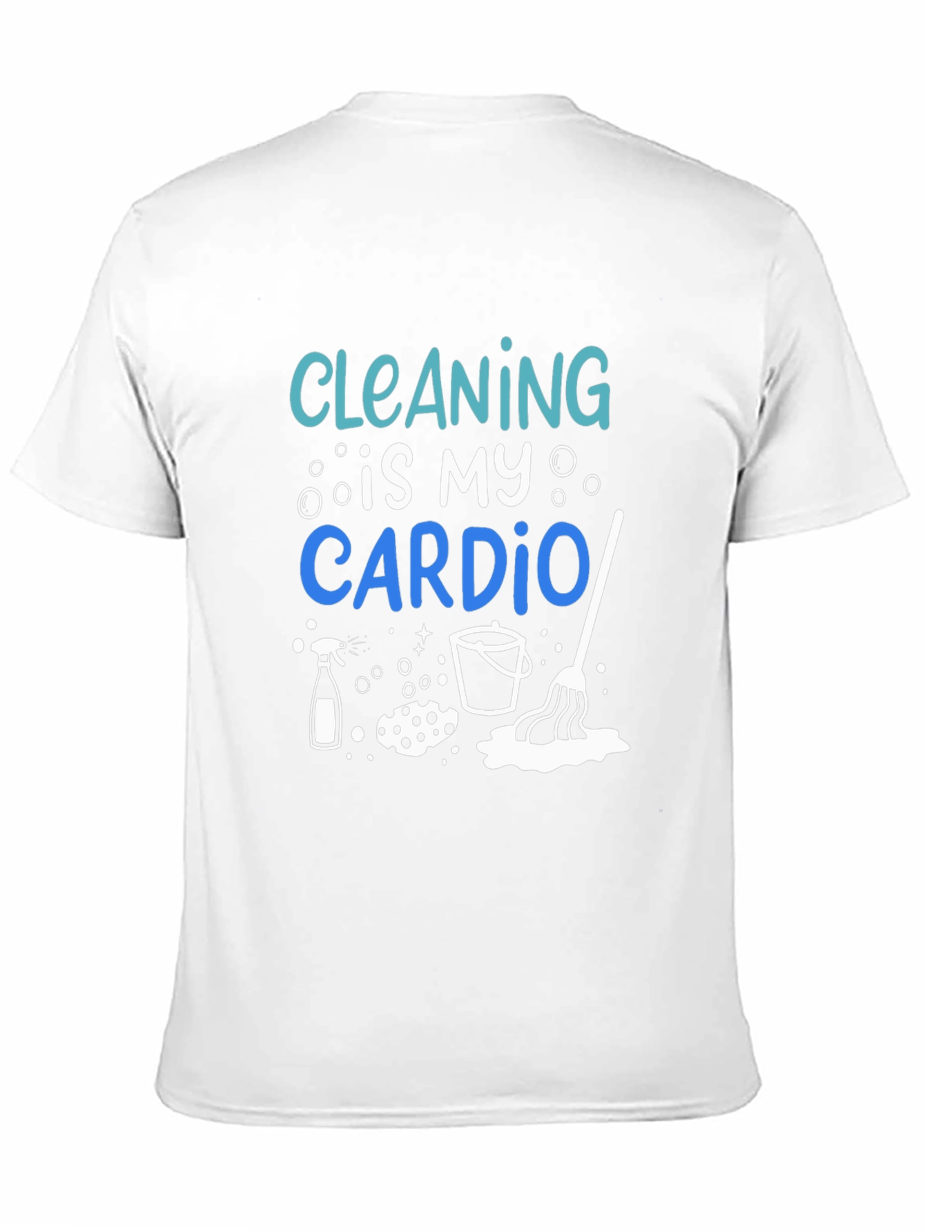 Black Cleaning is My Cardio T-Shirt view 11