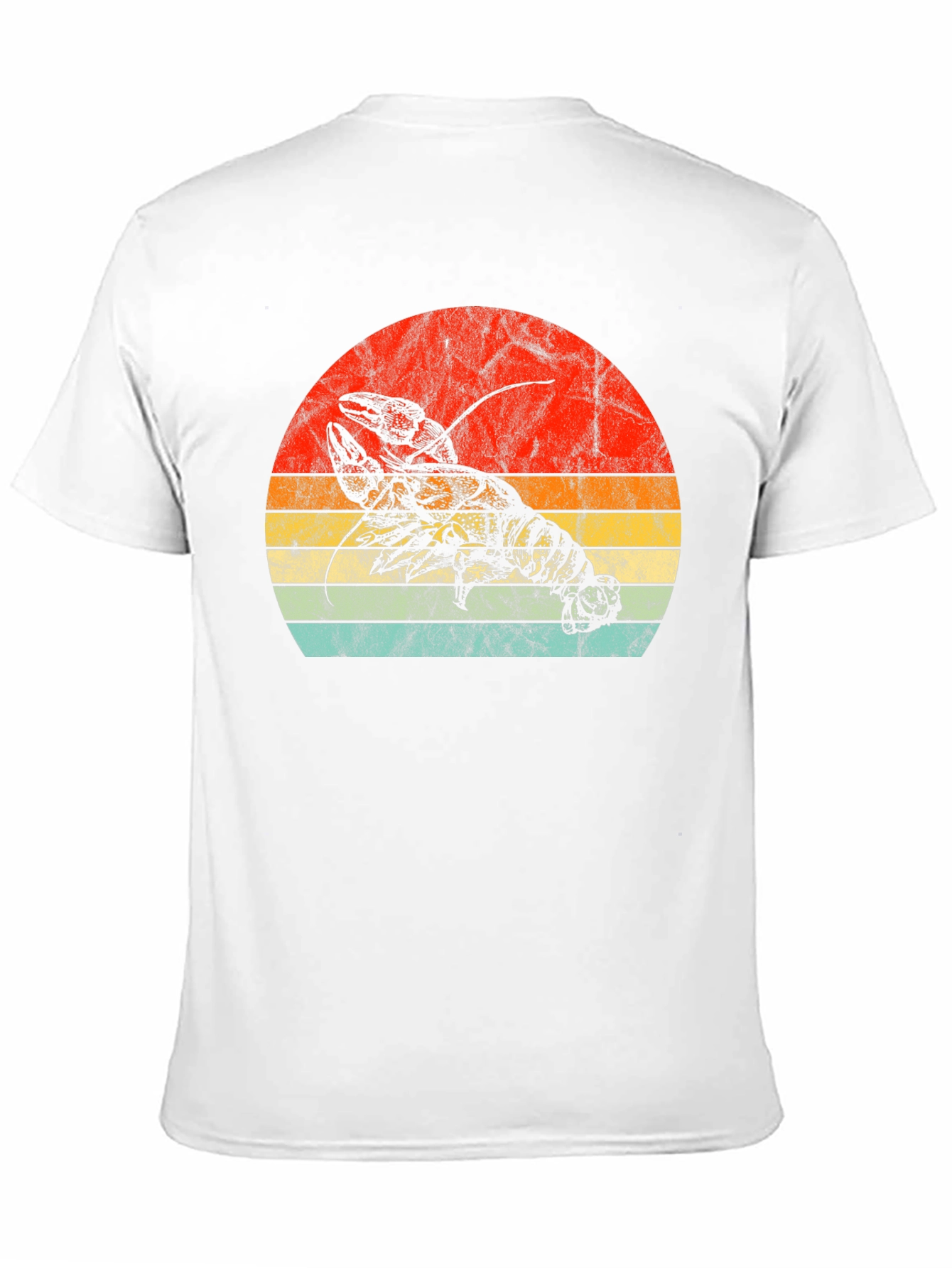 Black Retro Lobster Sunset Graphic Tee - Black view 11