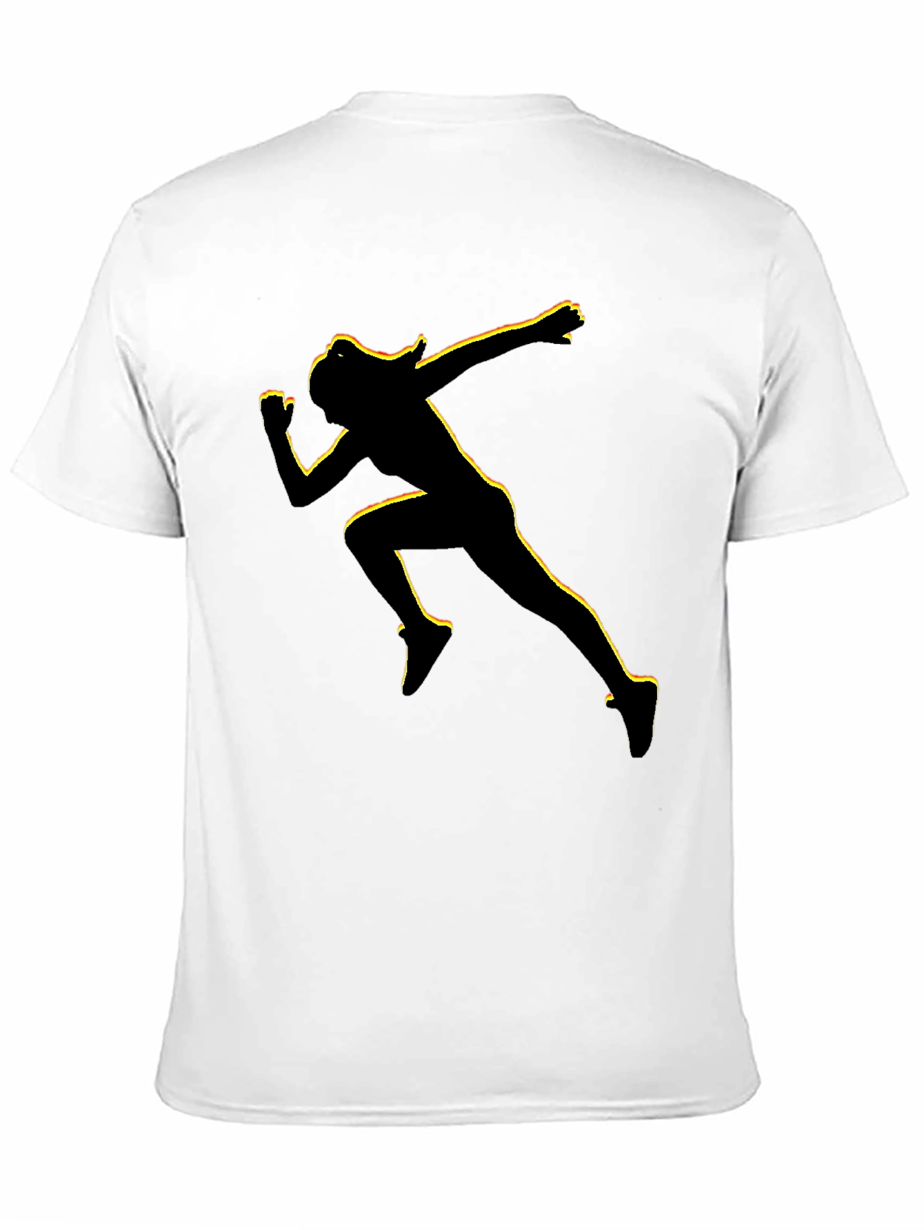 Black Runner Graphic Tee - Black Cotton Blend view 11