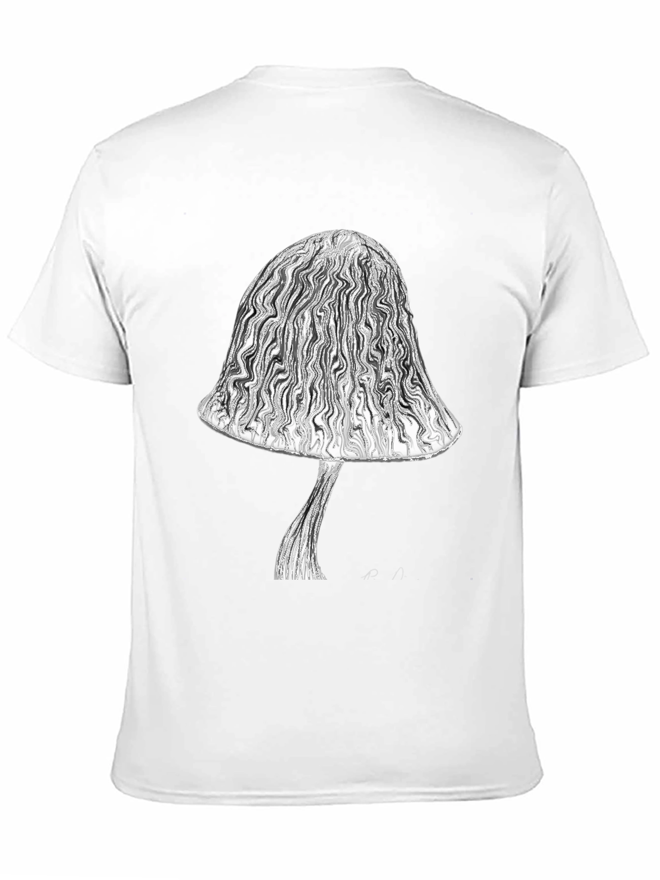 Black Mushroom Graphic Tee - Stylish Black Cotton T-Shirt view 11