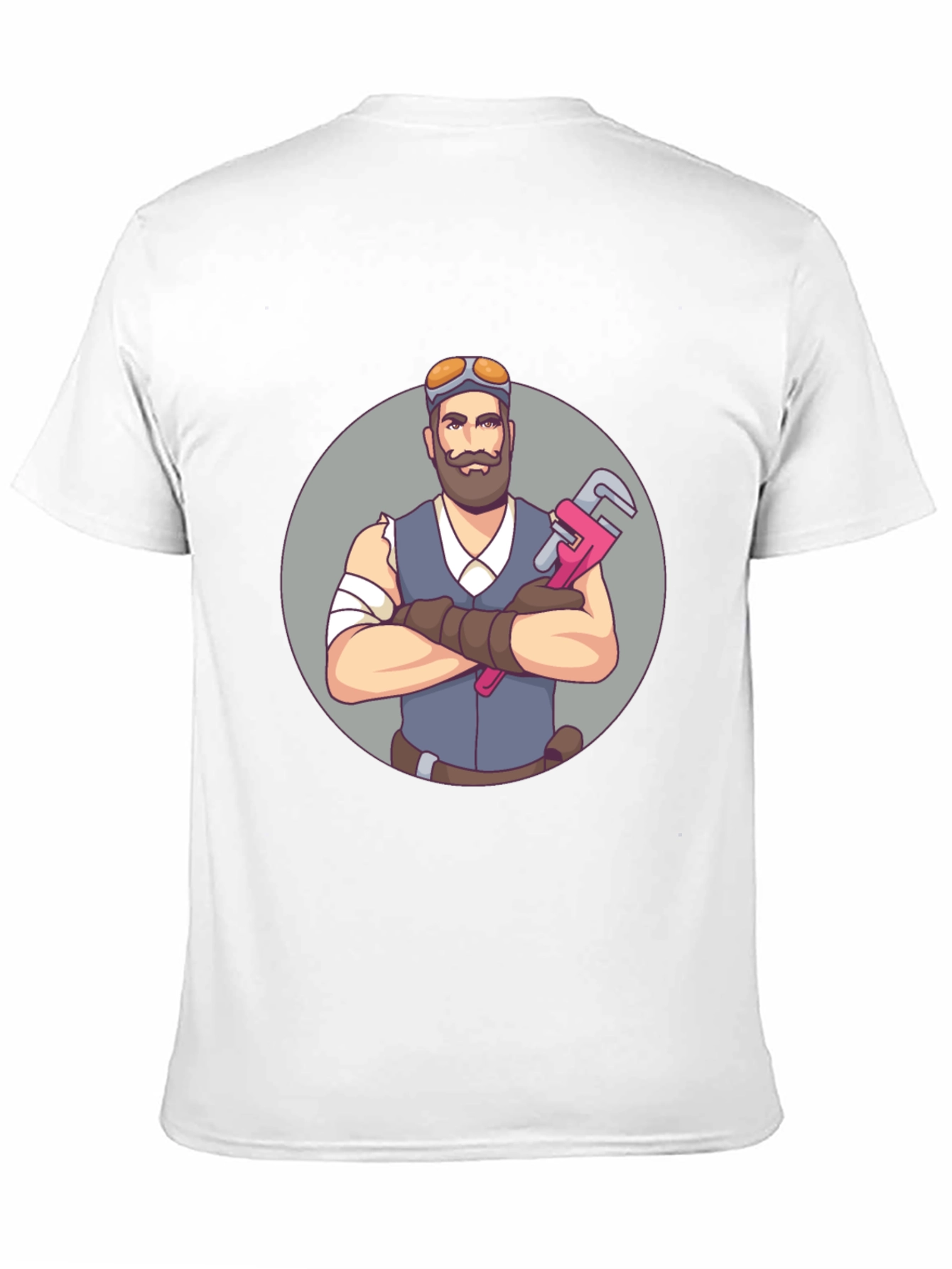 Black Steam Punk Plumber Graphic T-Shirt view 11