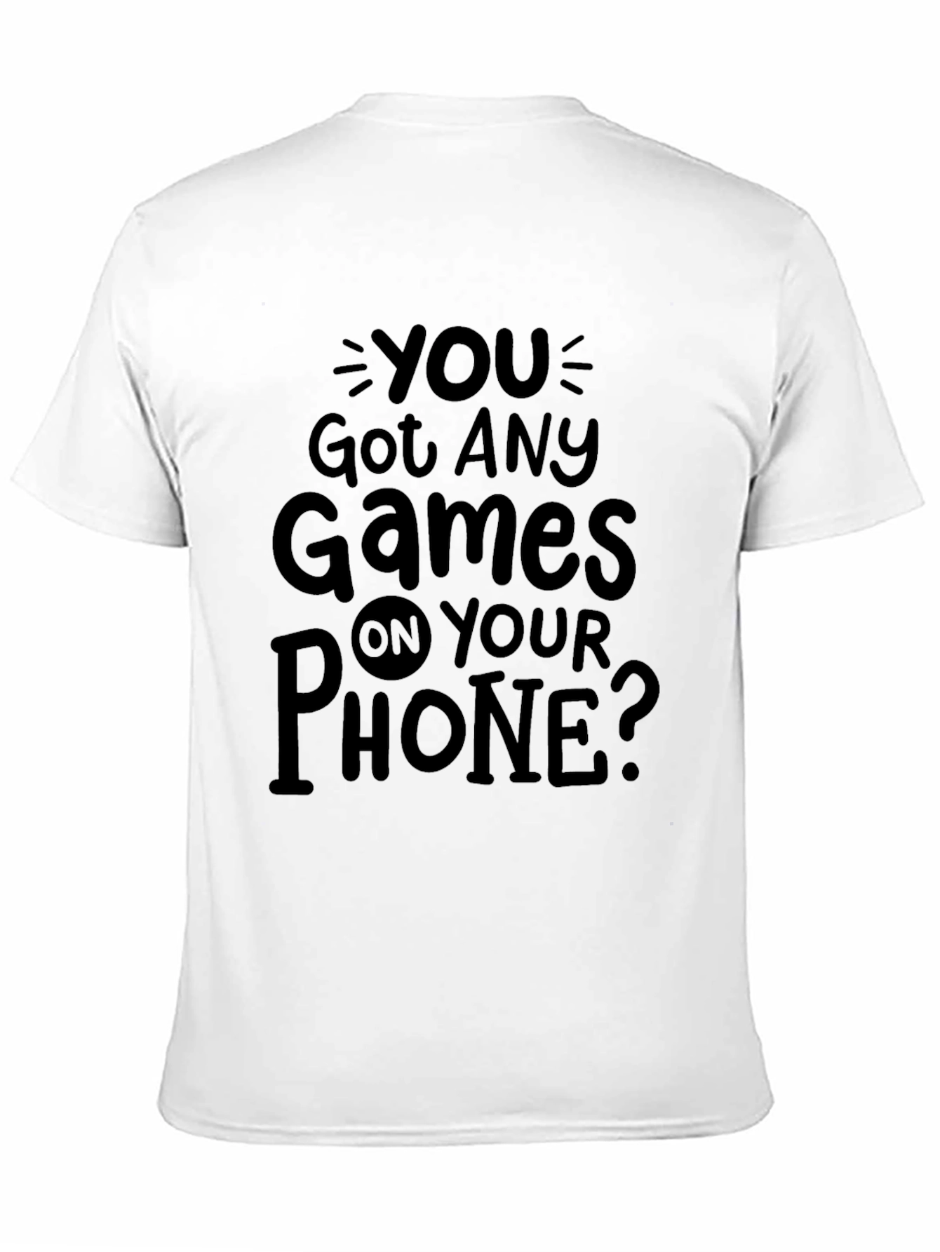 Black Funny "Got Games" Black T-Shirt view 11