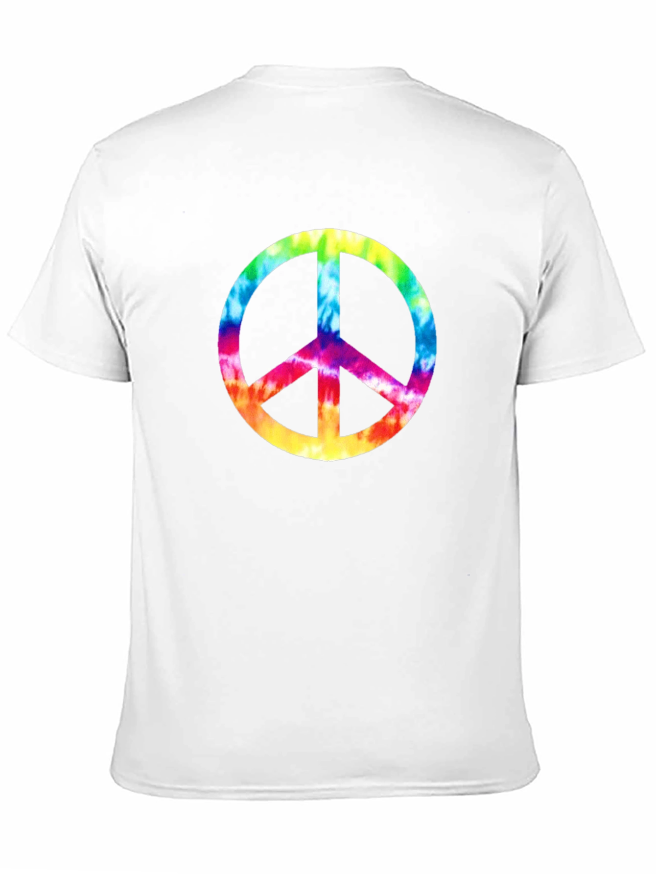 Black Tie-Dye Peace Sign Graphic Tee - Black Cotton Comfort view 11