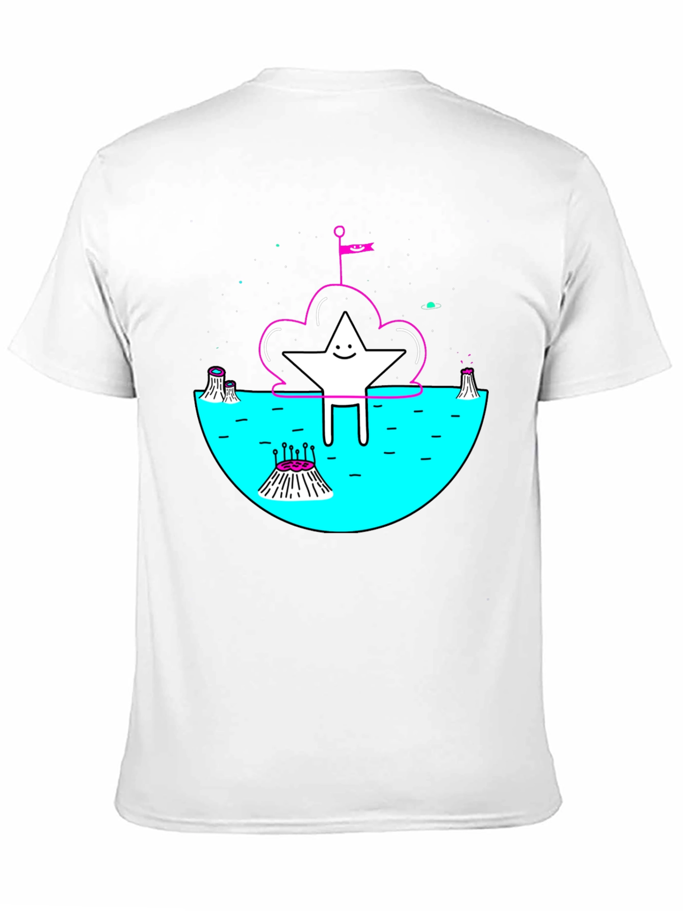 Black Cosmic Star Graphic Tee - Unique Design view 11