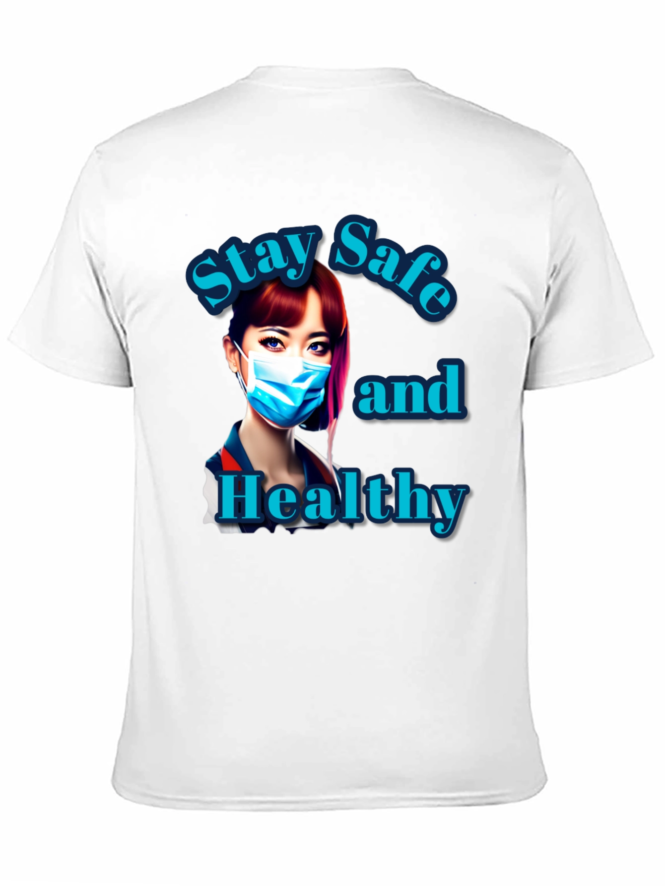 Black Stay Safe and Healthy Graphic Tee view 11