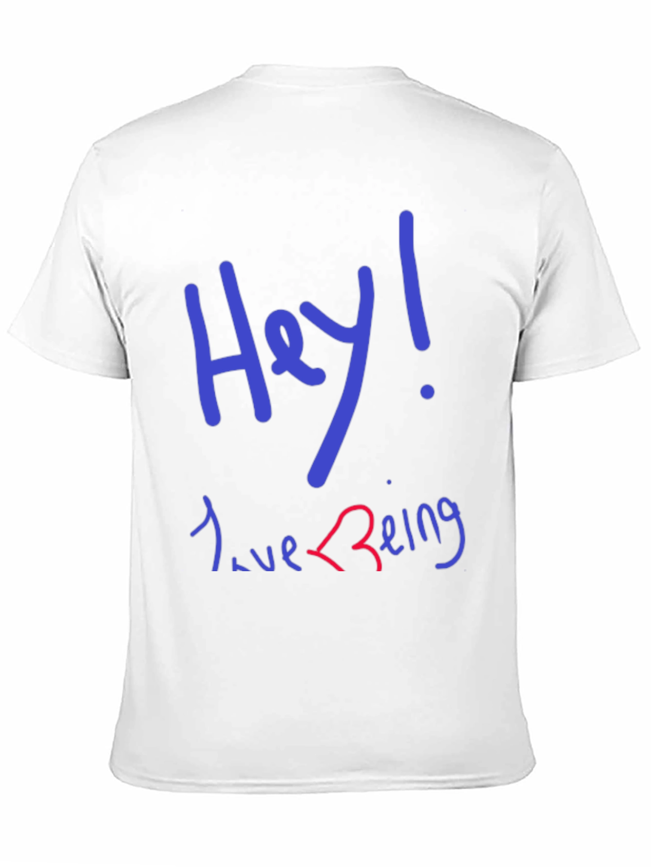 Black Hey! Love Being T-Shirt - Black Graphic Tee view 11