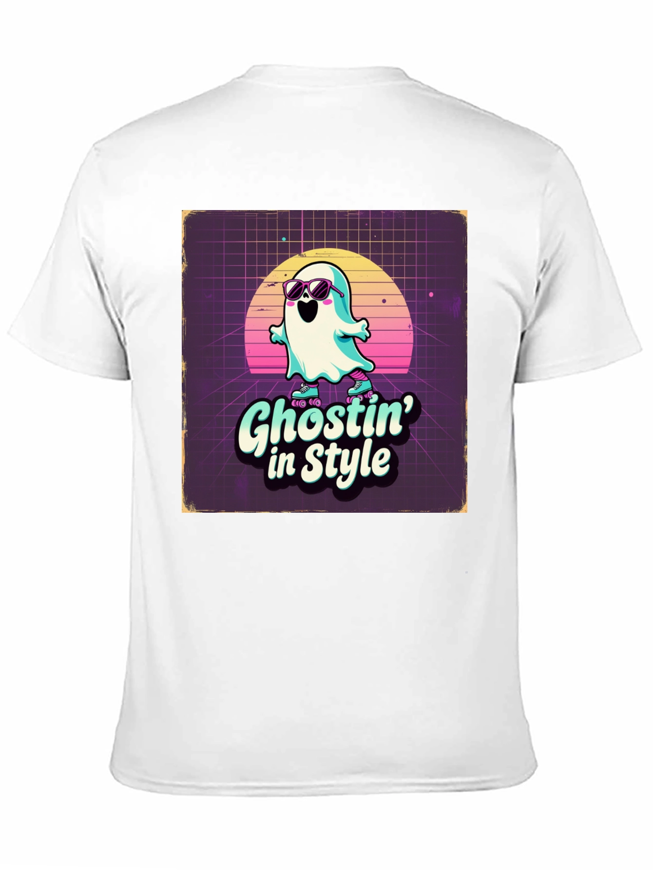 Black Ghostin' in Style Retro T-Shirt view 11