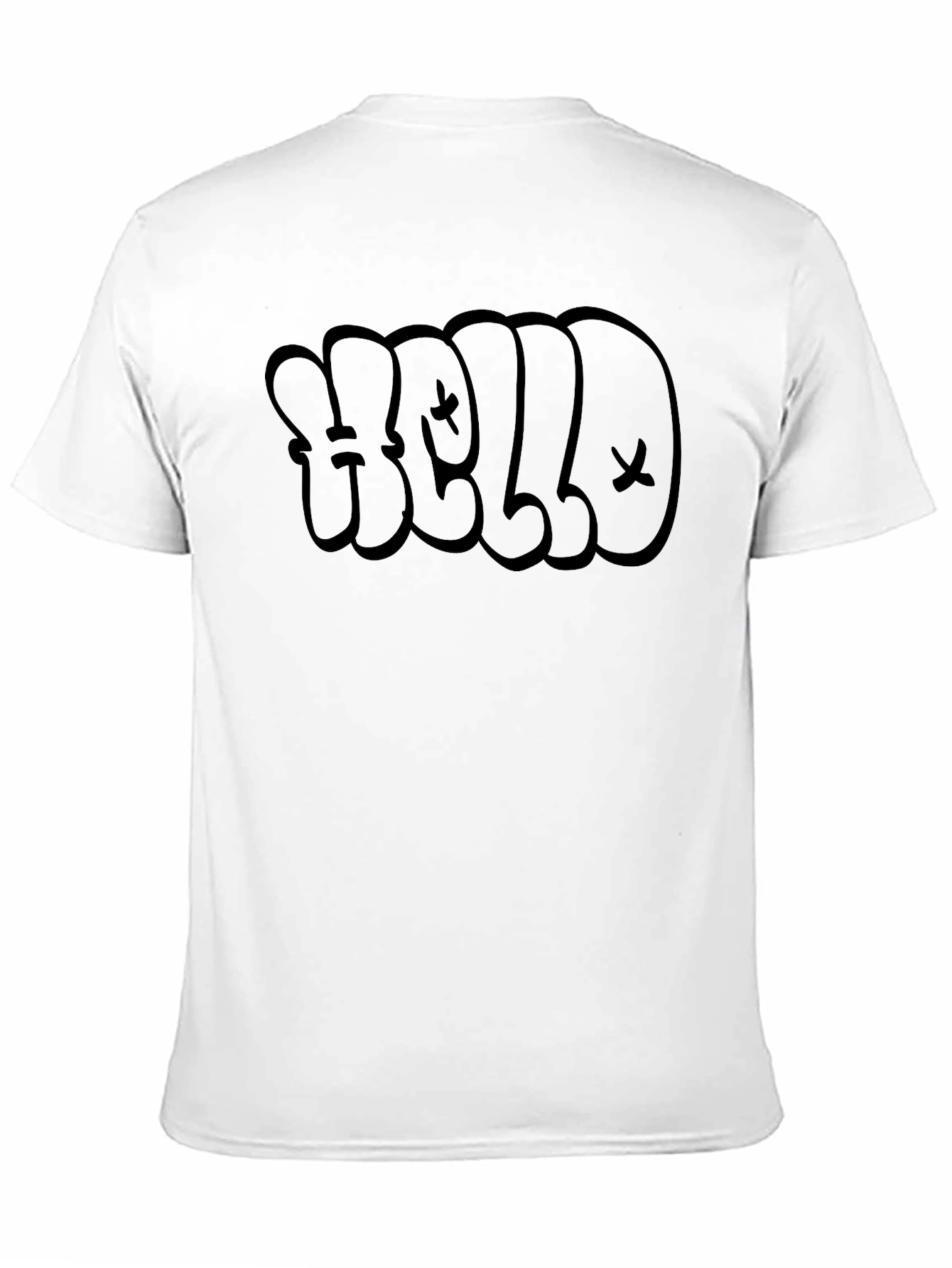 Black Bold Hello Graphic Tee - Soft Cotton Comfort view 11