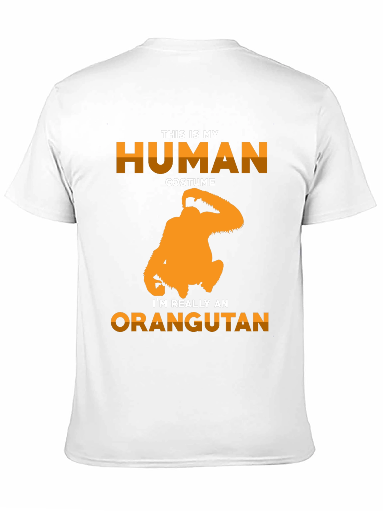 Black Human Costume Orangutan Graphic T-Shirt view 11