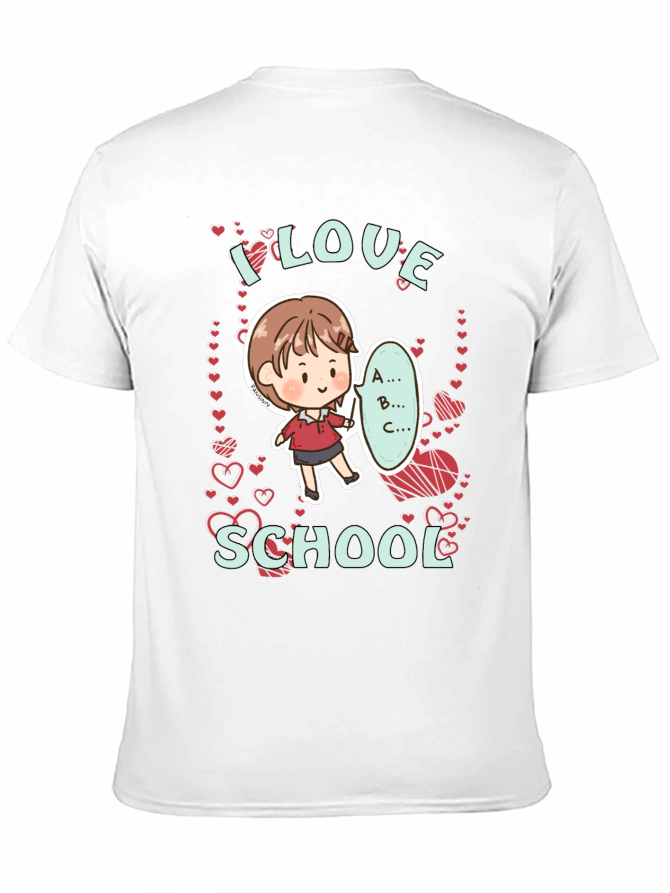 Black I Love School T-Shirt view 11