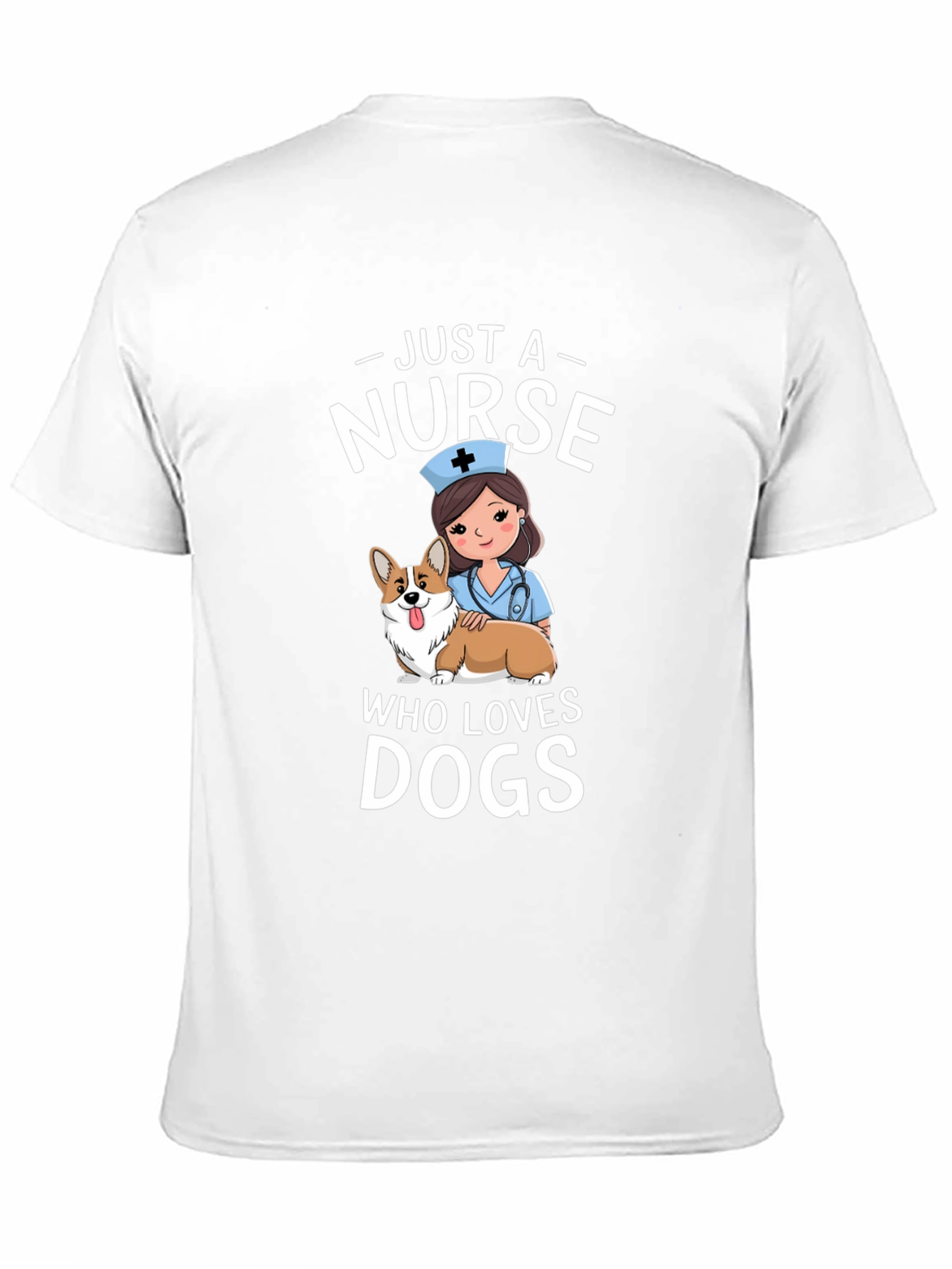 Black Just A Nurse Who Loves Dogs T-Shirt view 11