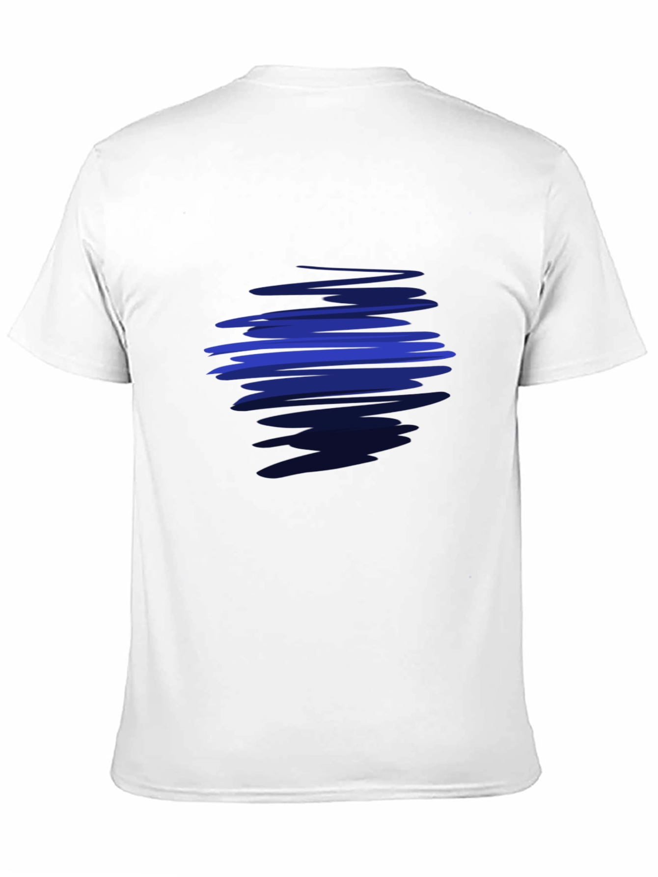 Black Abstract Blue Graphic Print Black T-Shirt view 11