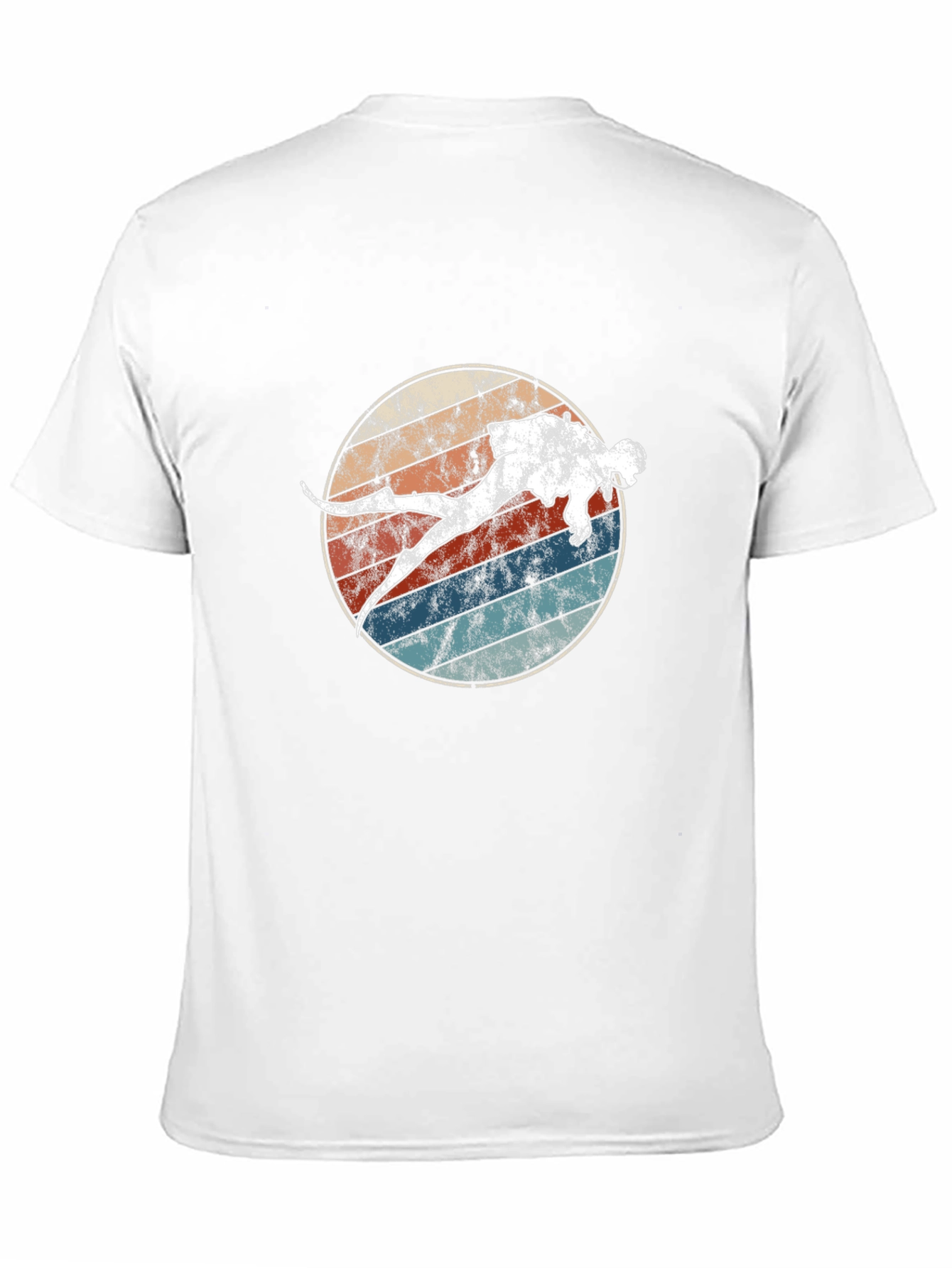 Black Vintage Scuba Diver T-Shirt - Retro Diving Design view 11