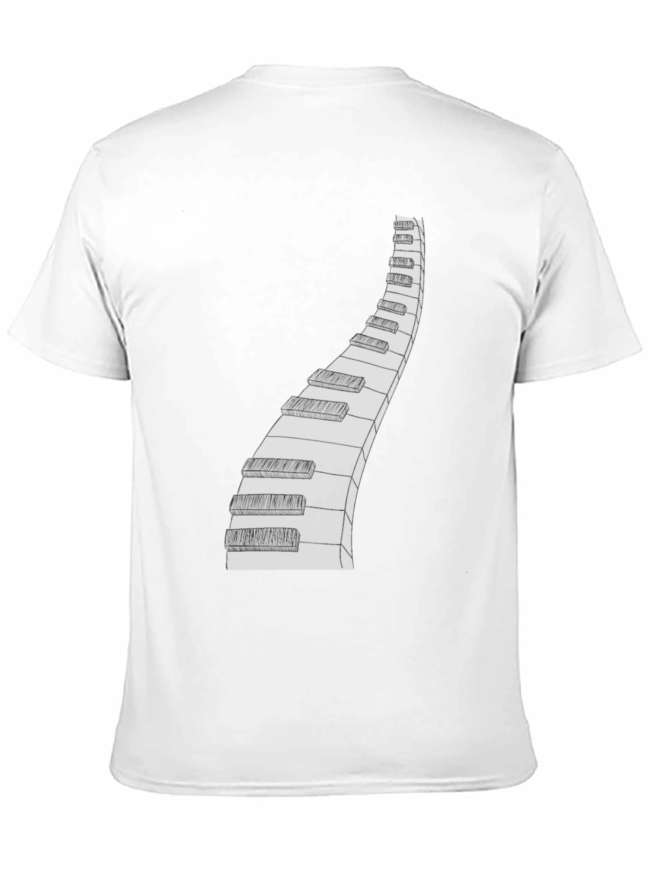 Black Piano Keys Graphic Tee - Musician Style view 11
