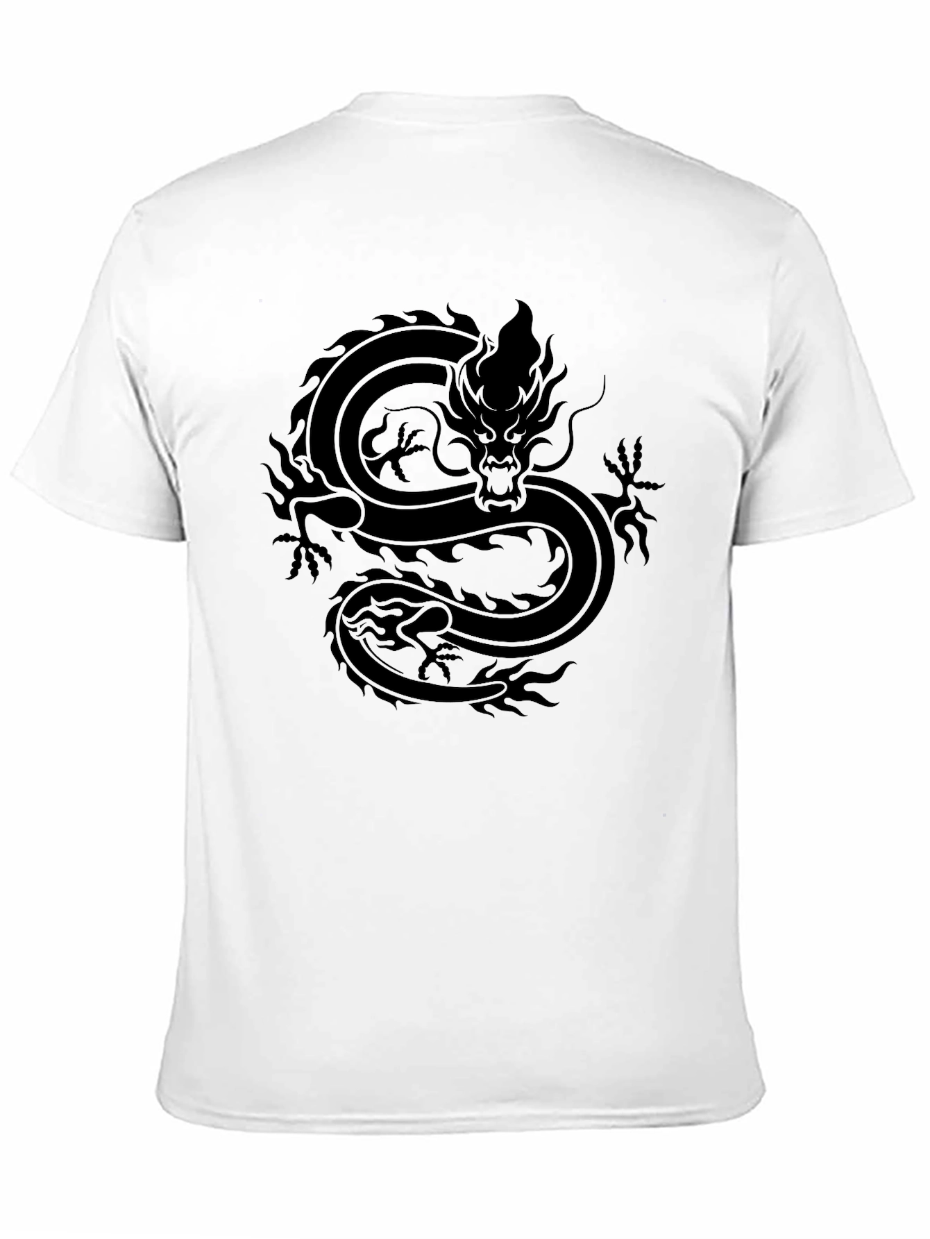 Black Dragon Graphic Black Tee - Men's Casual T-Shirt view 11