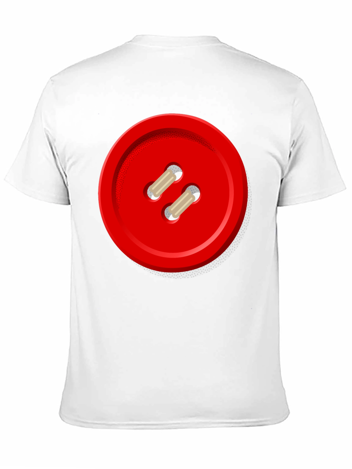 Black Red Button Graphic Tee - Unique Novelty Shirt view 11