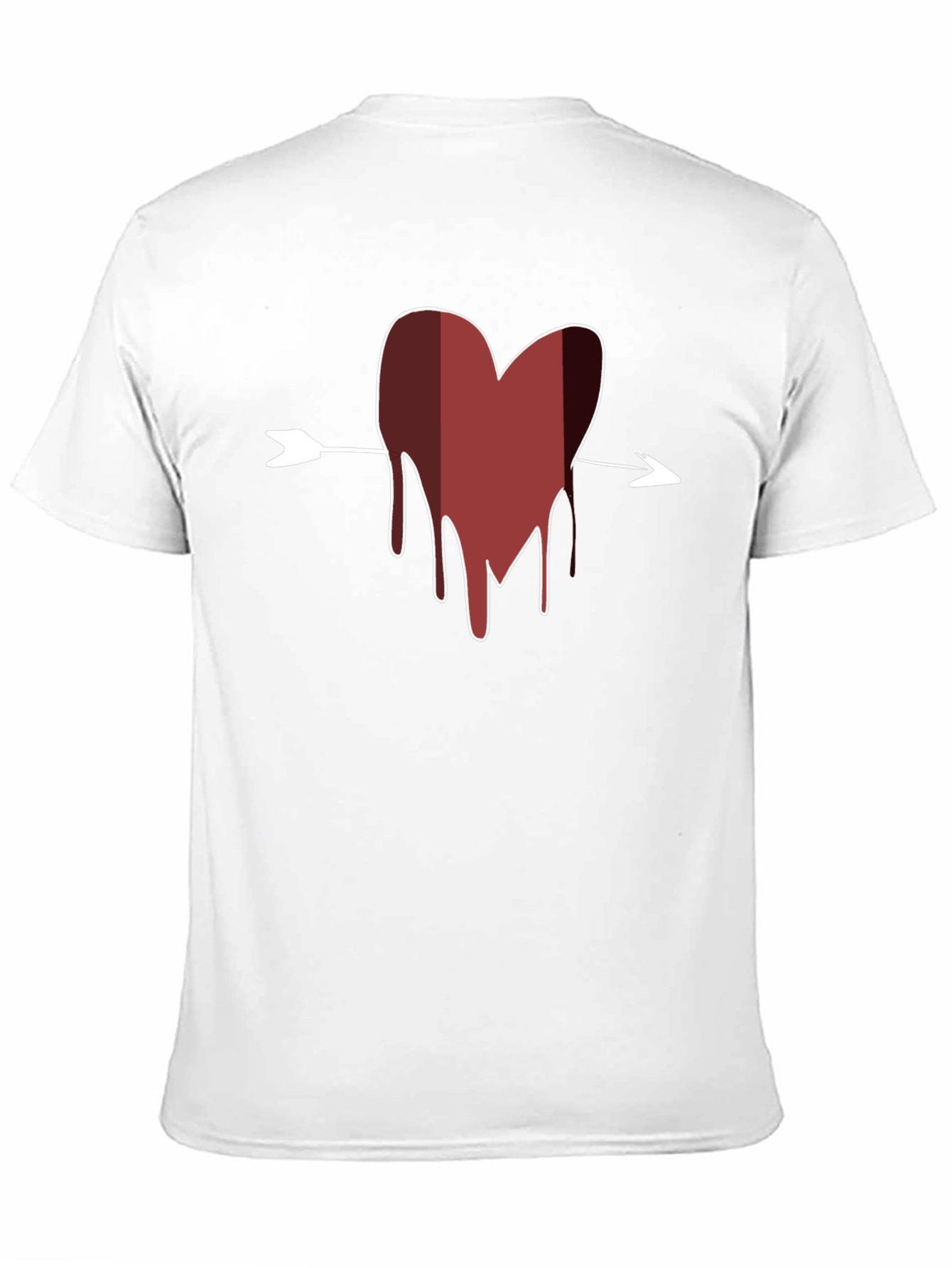 Black Bleeding Heart Arrow T-Shirt - Men's Black Tee view 11