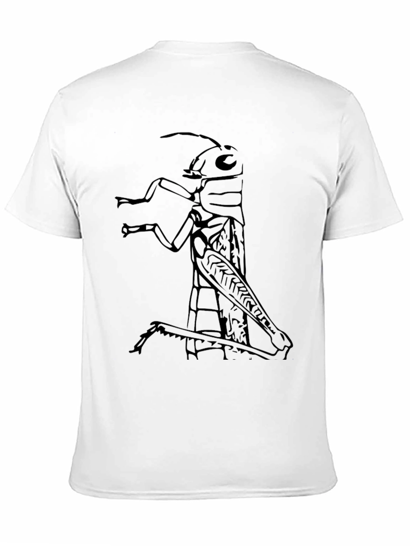 Black Grasshopper Graphic Tee - Black Cotton T-Shirt view 11