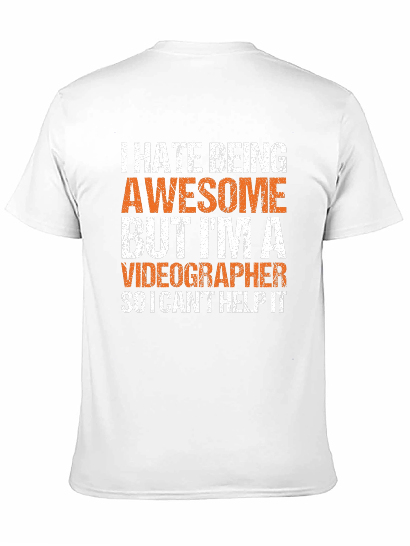 Black Awesome Videographer Graphic Tee - Black Cotton T-Shirt view 11