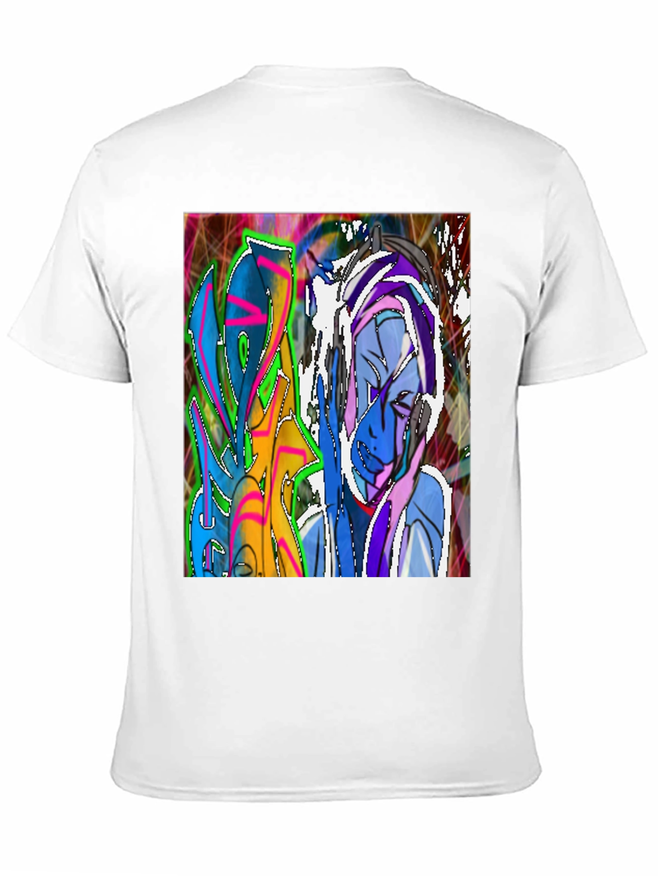 Black Abstract Graffiti Art T-Shirt - Street Style Tee view 11