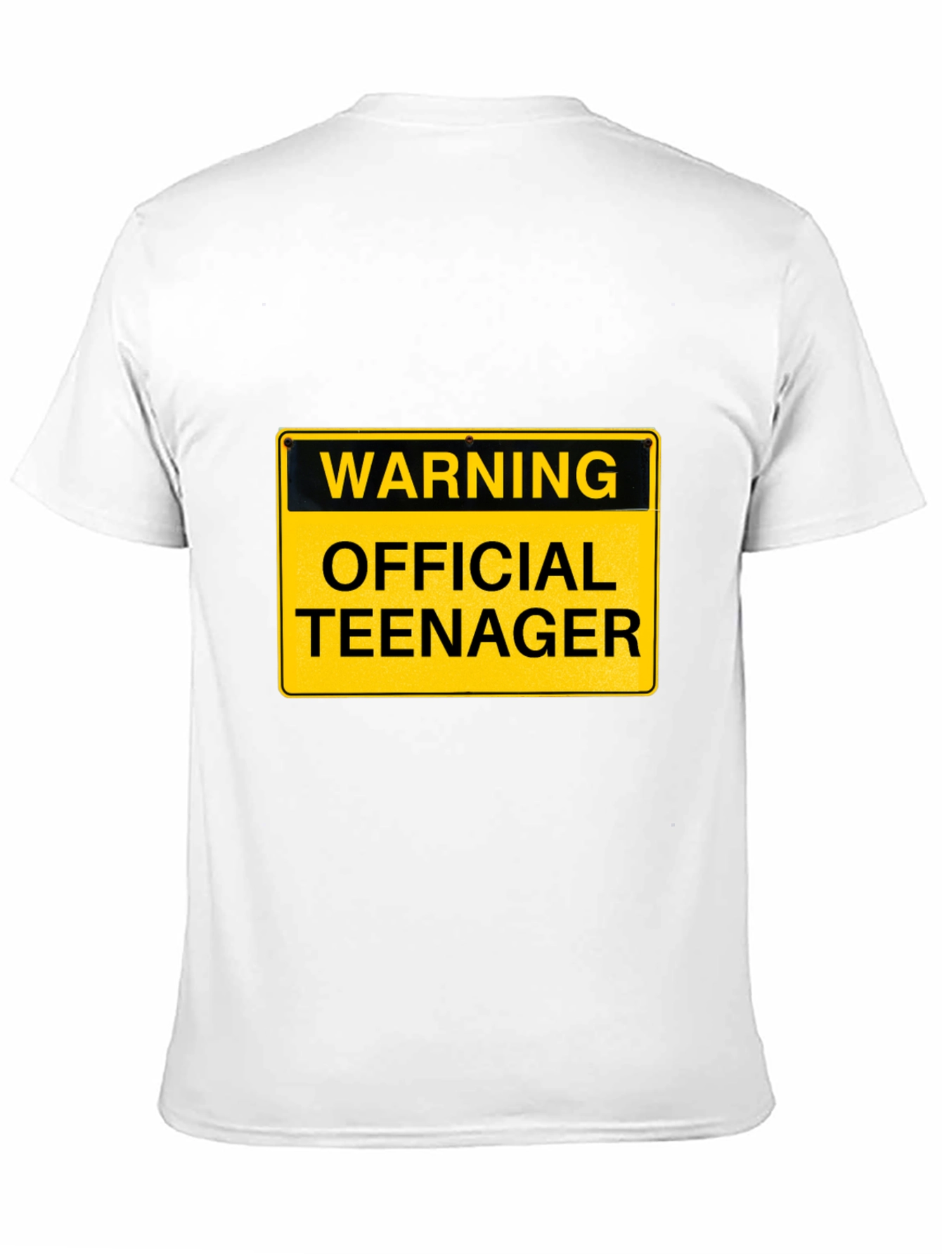 Black Warning Official Teenager T-Shirt - Funny Birthday Tee view 11