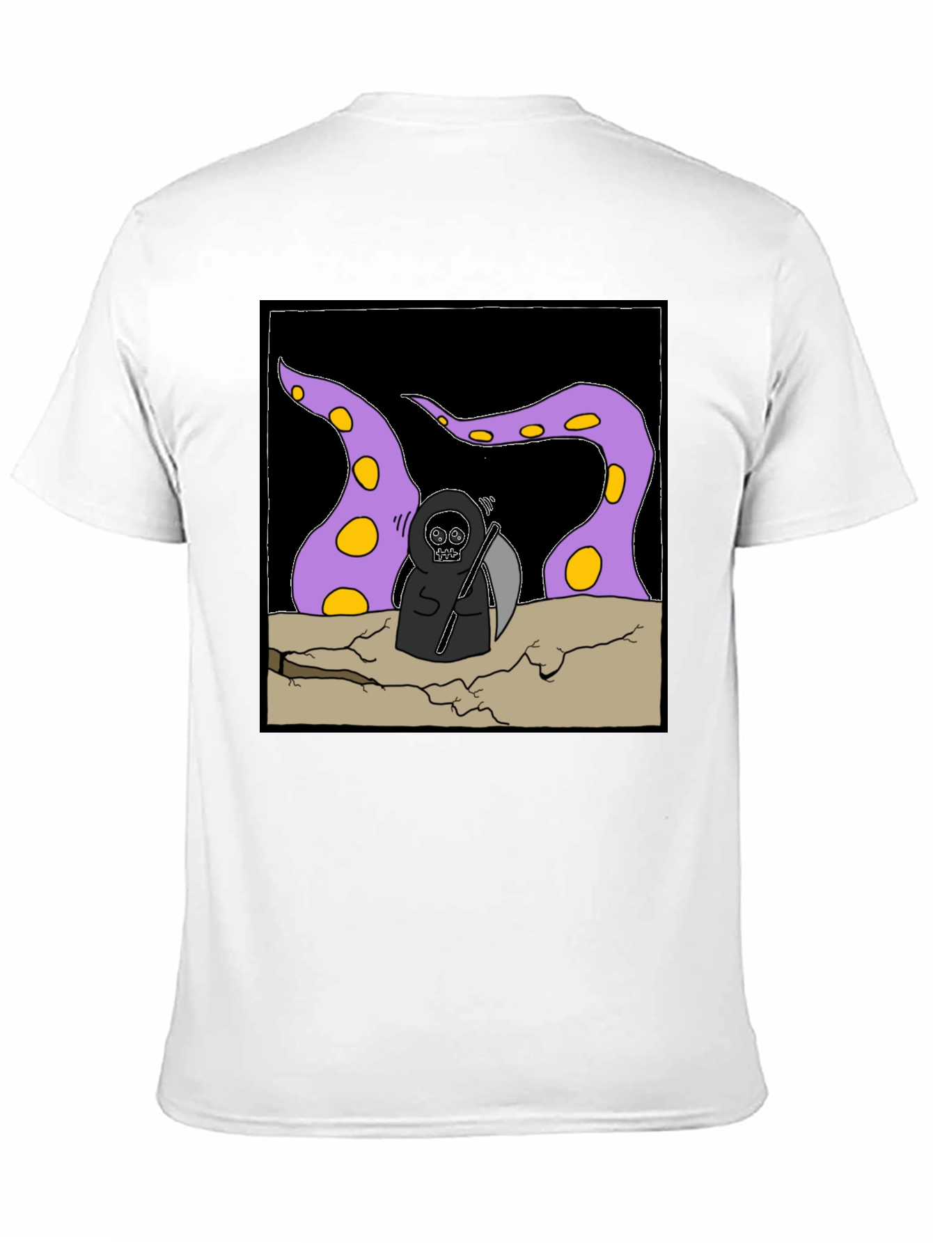 Black Grim Reaper Tentacle T-Shirt view 11