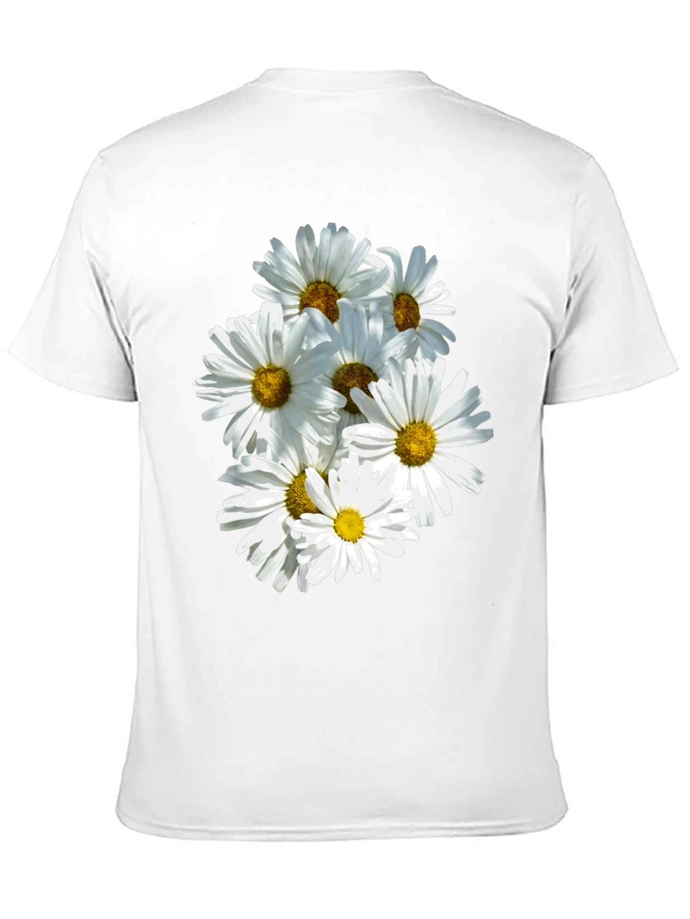 Black Daisy Flower Graphic Black T-Shirt view 11