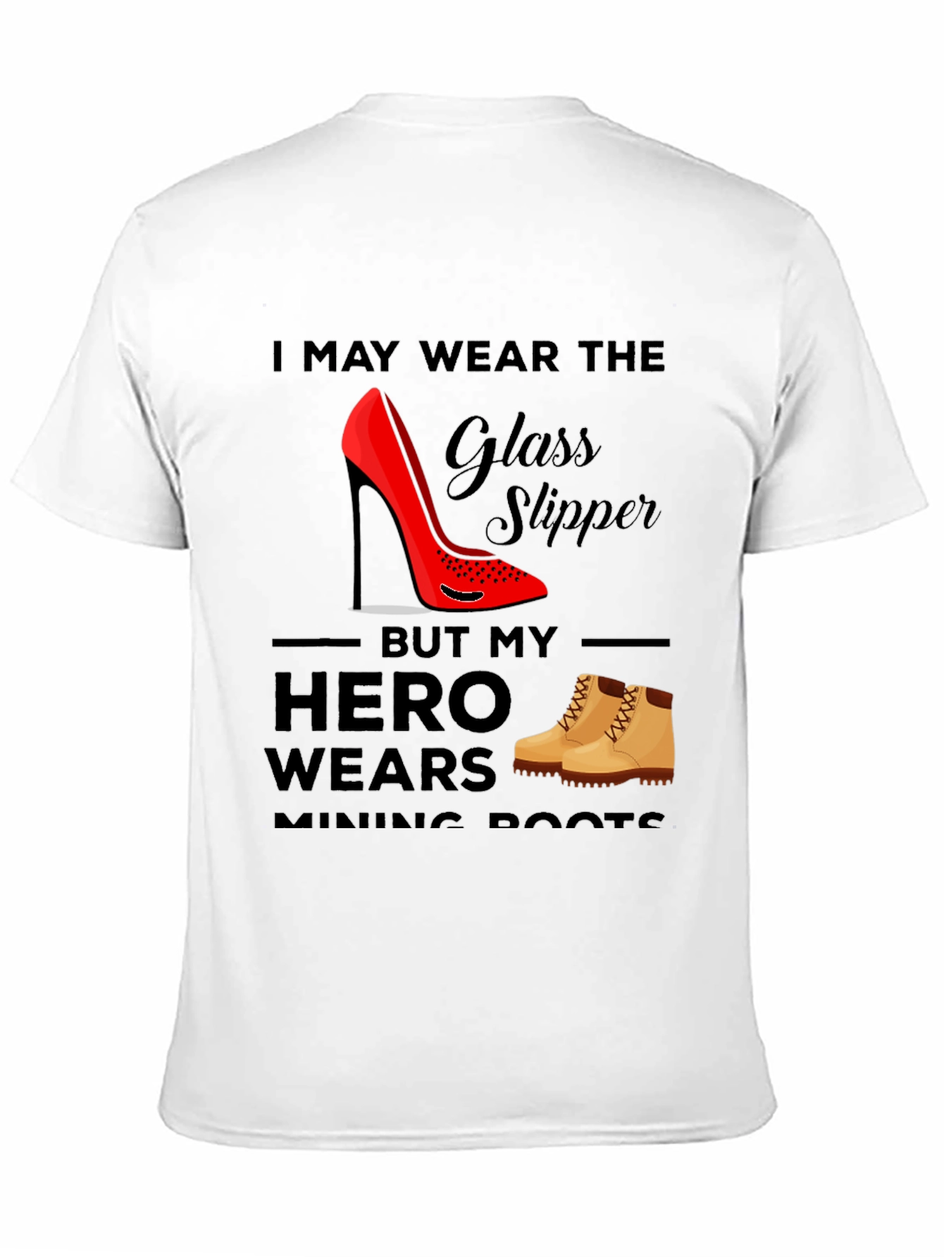 Black Glass Slipper & Mining Boots Tee view 11