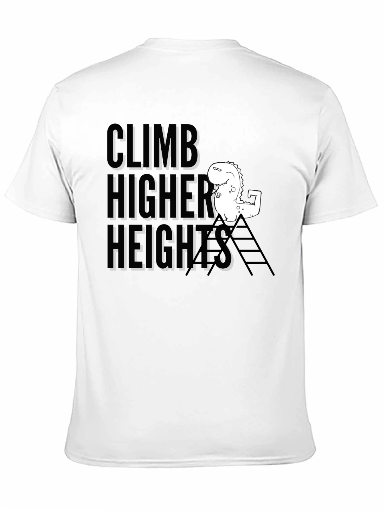 Black Climb Higher Heights Dino Graphic Tee view 11