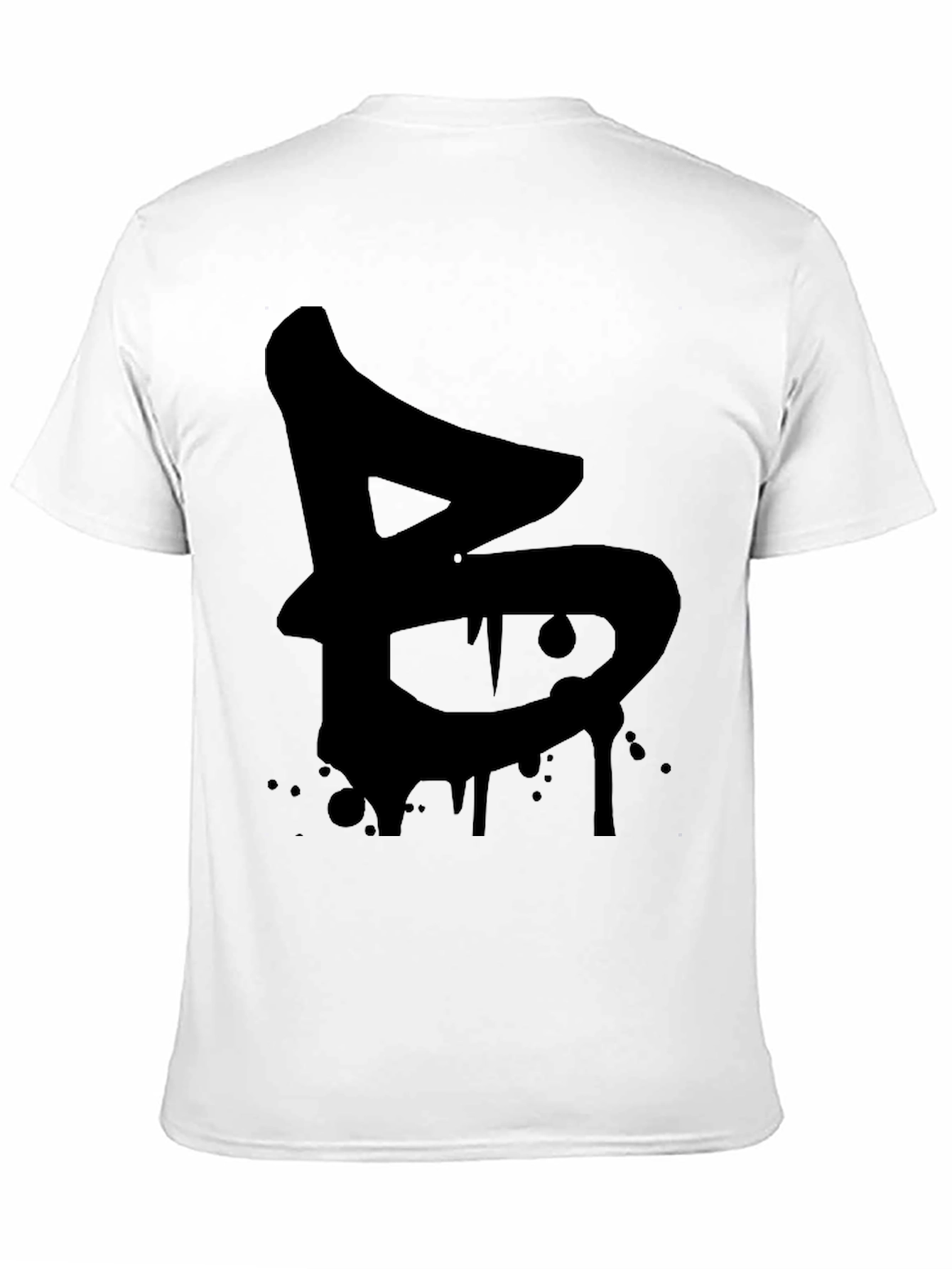 Black Urban Drip Letter B Black Graphic Tee view 11