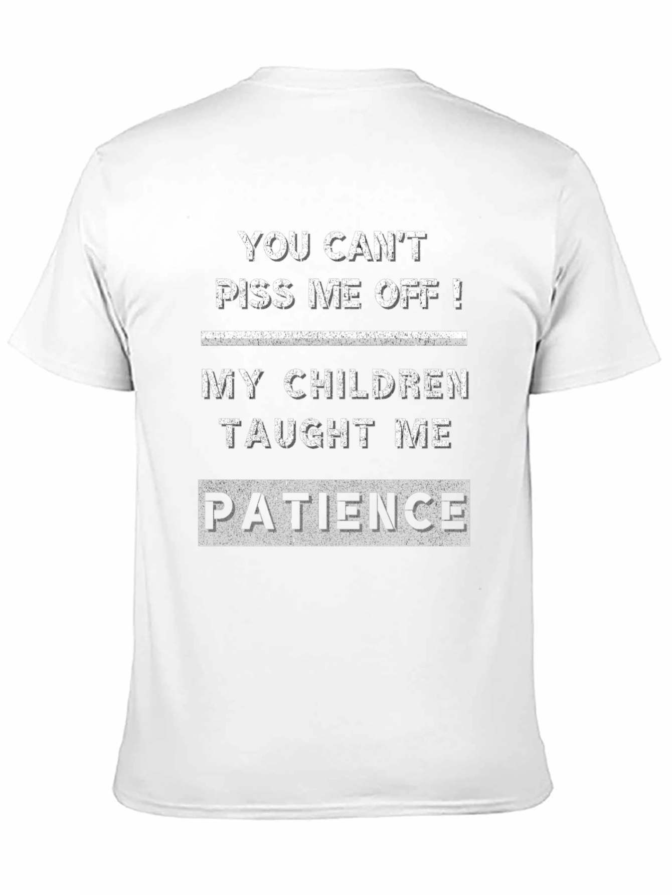 Black Funny Patience Quote Black T-Shirt view 11