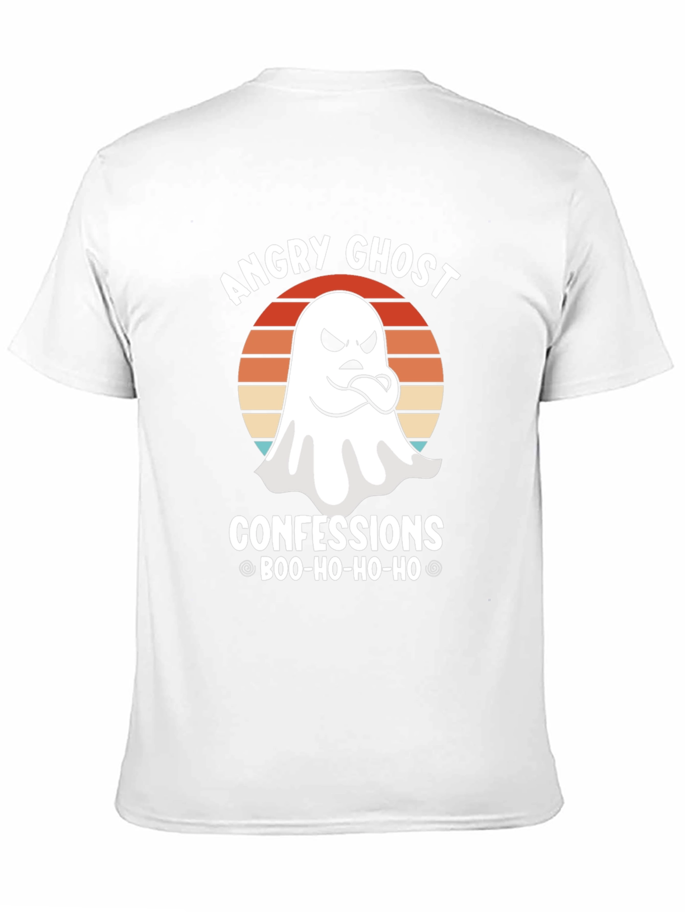 Black Angry Ghost Confessions Boo-Ho-Ho-Ho T-Shirt view 11