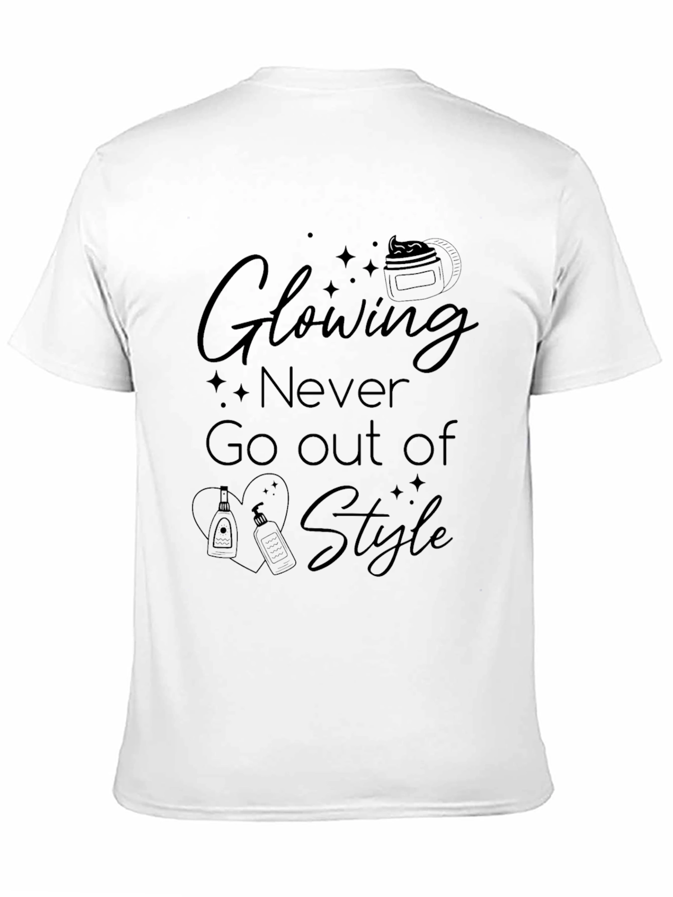 Black Glowing Never Goes Out of Style Black T-Shirt view 11