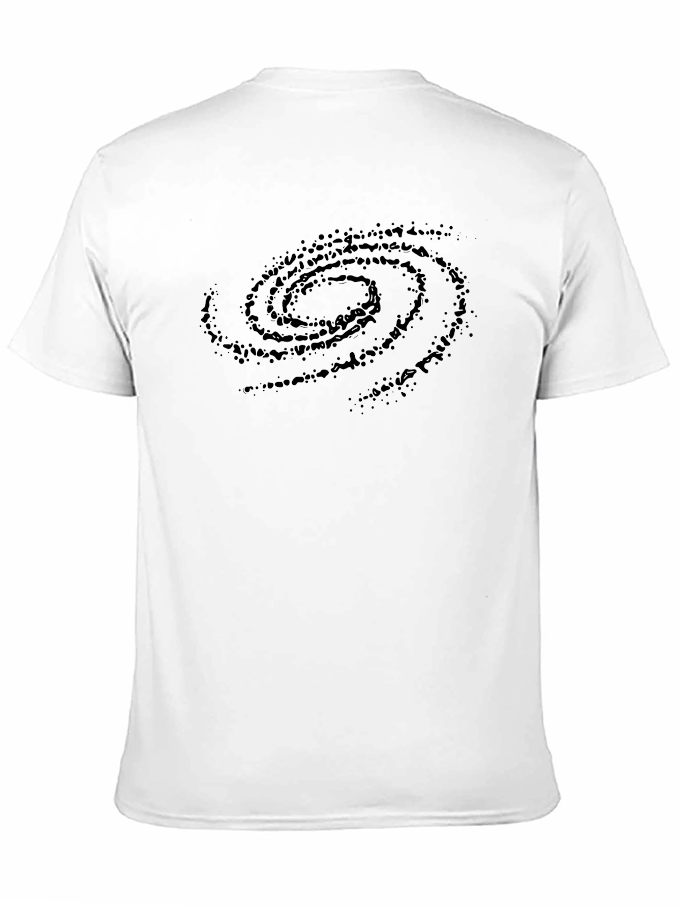 Black Galaxy Spiral Graphic Print T-Shirt - Black view 11
